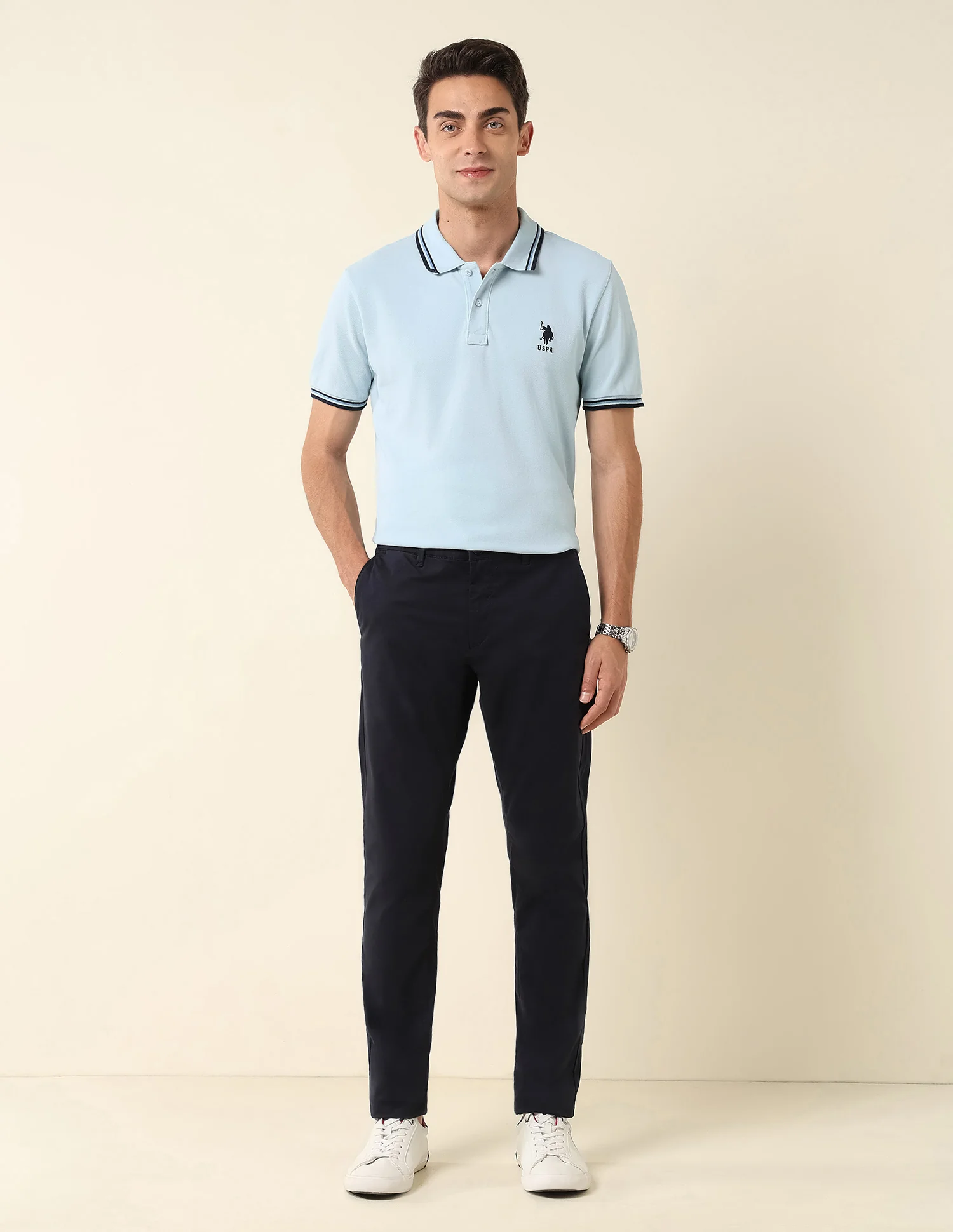 Pure Cotton Slim Fit Polo Shirt - Image 3