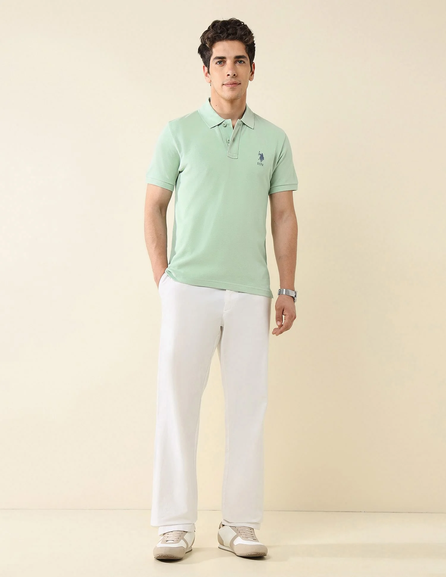 Pure Cotton Slim Fit Polo Shirt - Image 3
