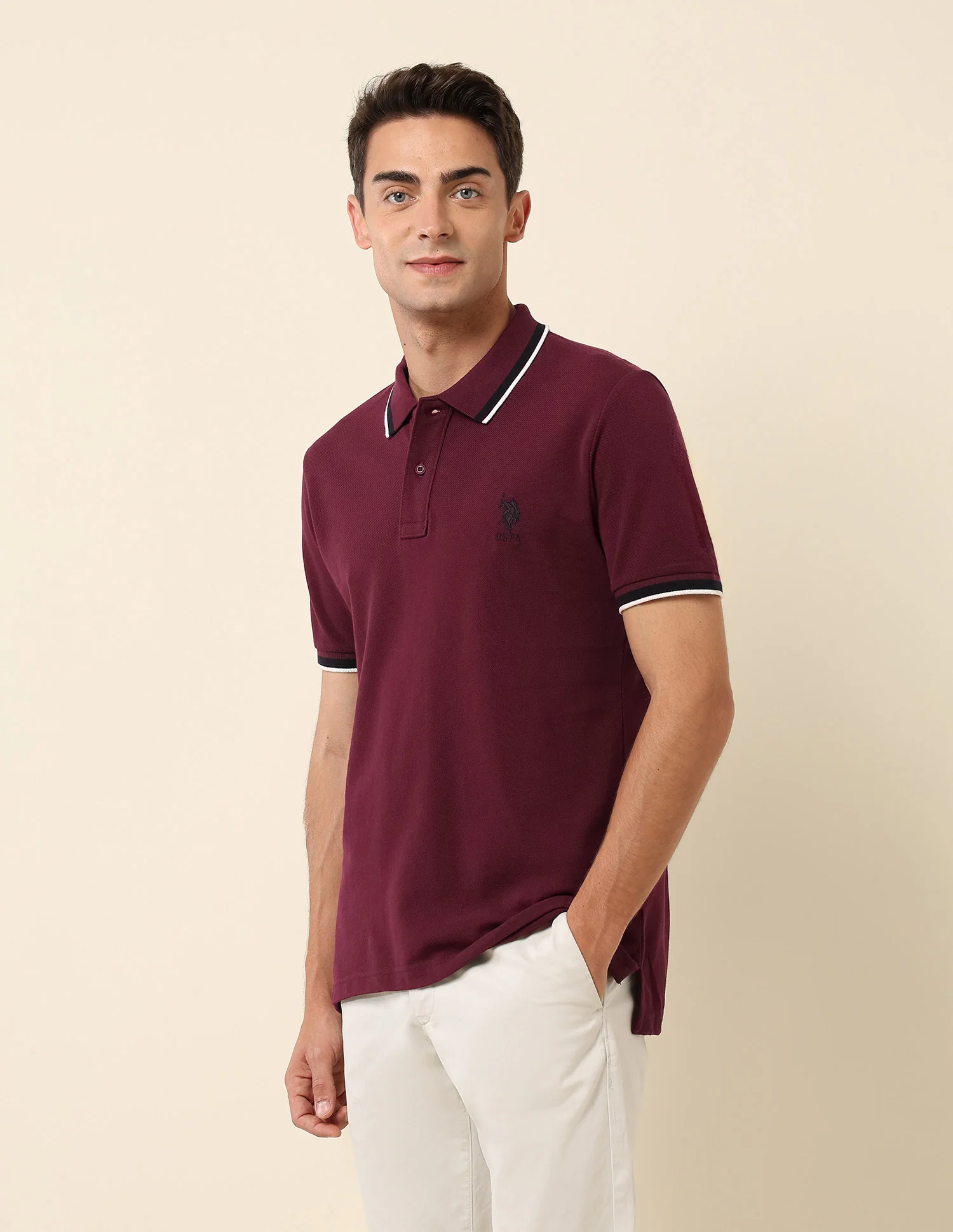 Pure Cotton Slim Fit Polo Shirt - Image 4