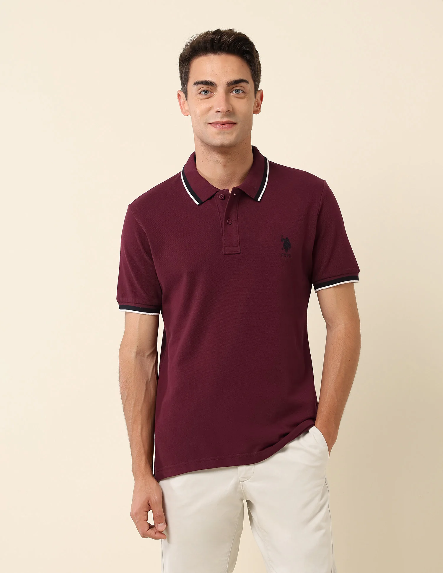 Pure Cotton Slim Fit Polo Shirt - Image 6