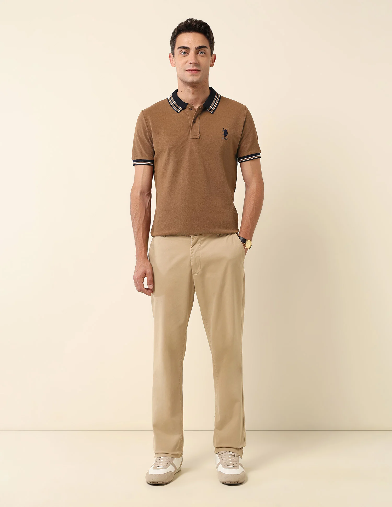 Pure Cotton Slim Fit Polo Shirt - Image 3