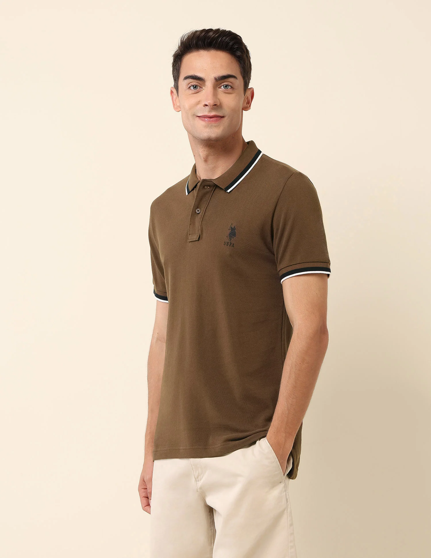 Pure Cotton Slim Fit Polo Shirt - Image 4