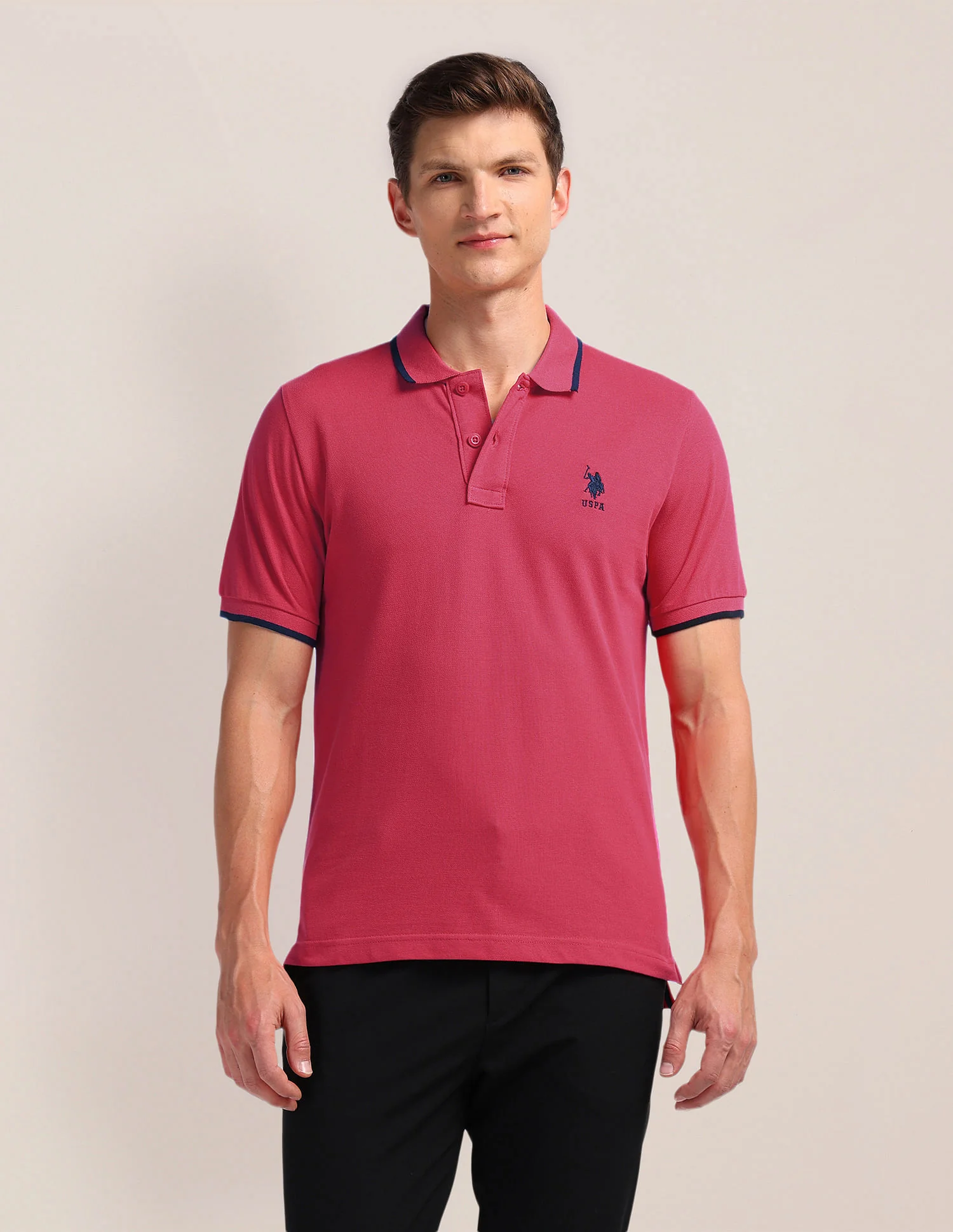 Pure Cotton Slim Fit Polo Shirt - Image 6