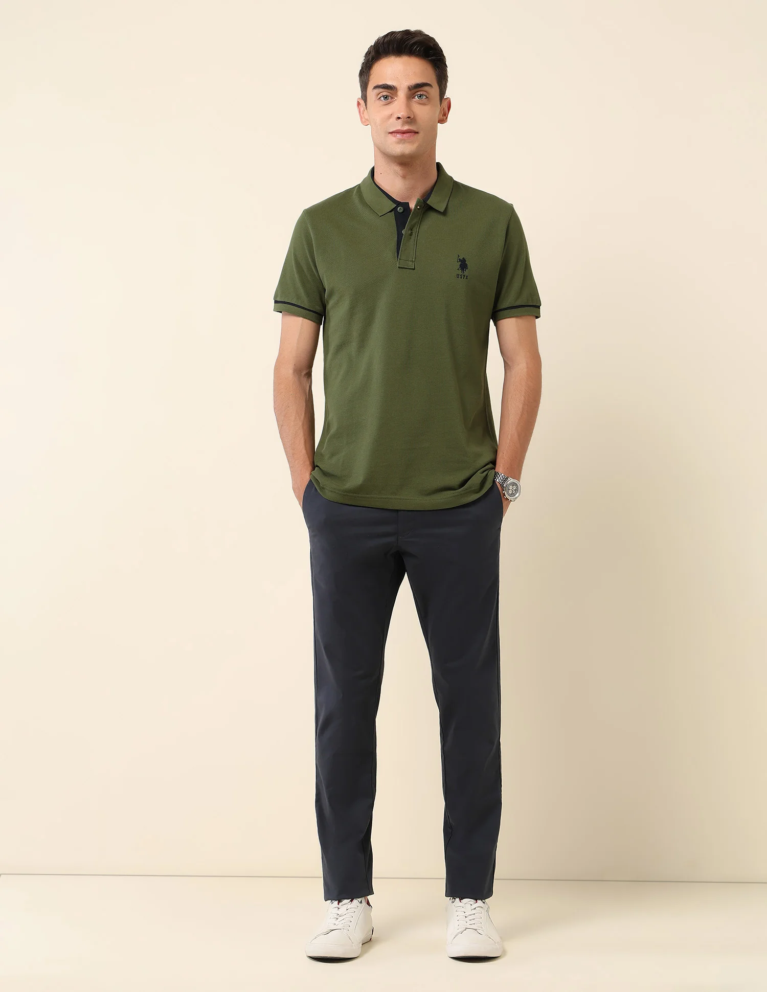 Pure Cotton Slim Fit Polo Shirt - Image 3