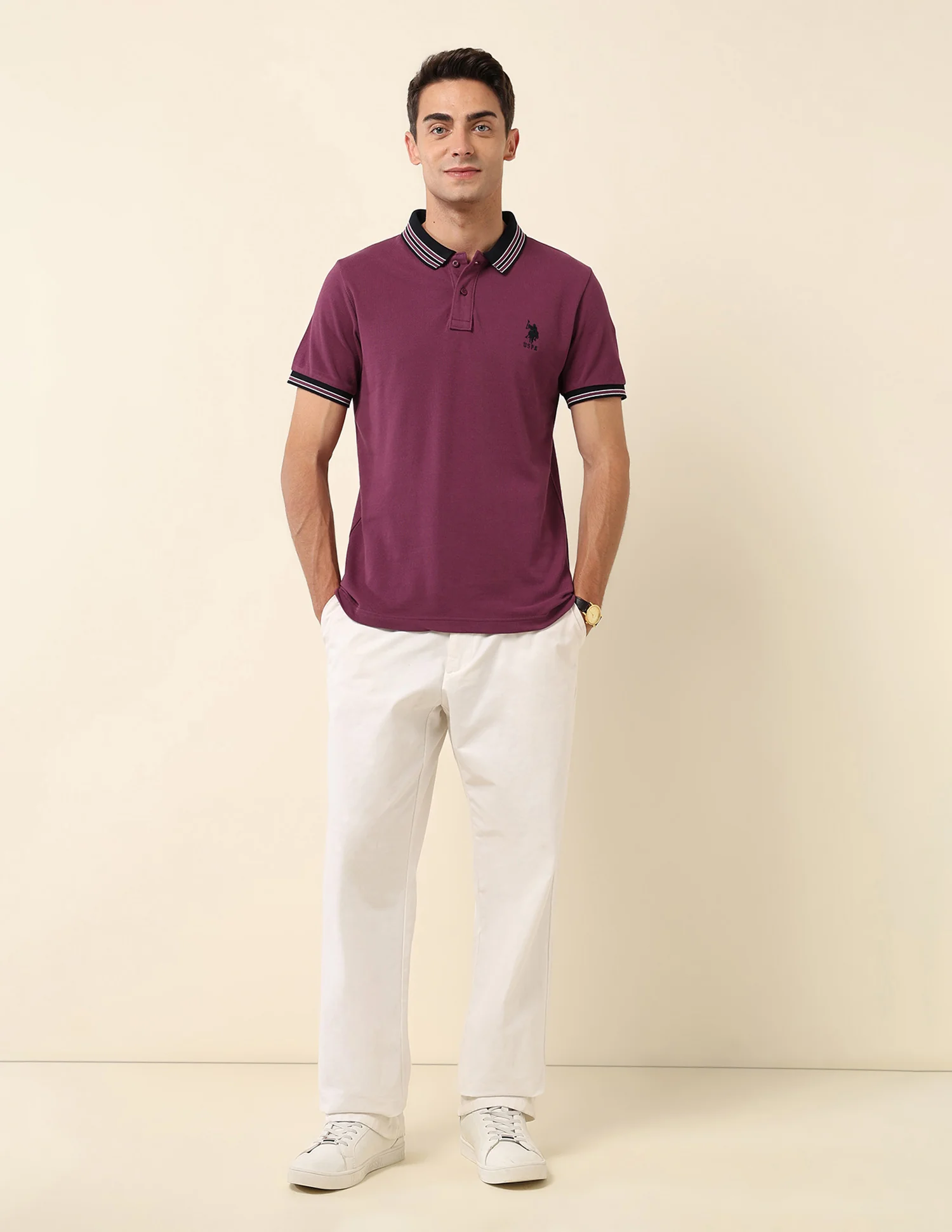 Pure Cotton Slim Fit Polo Shirt - Image 3