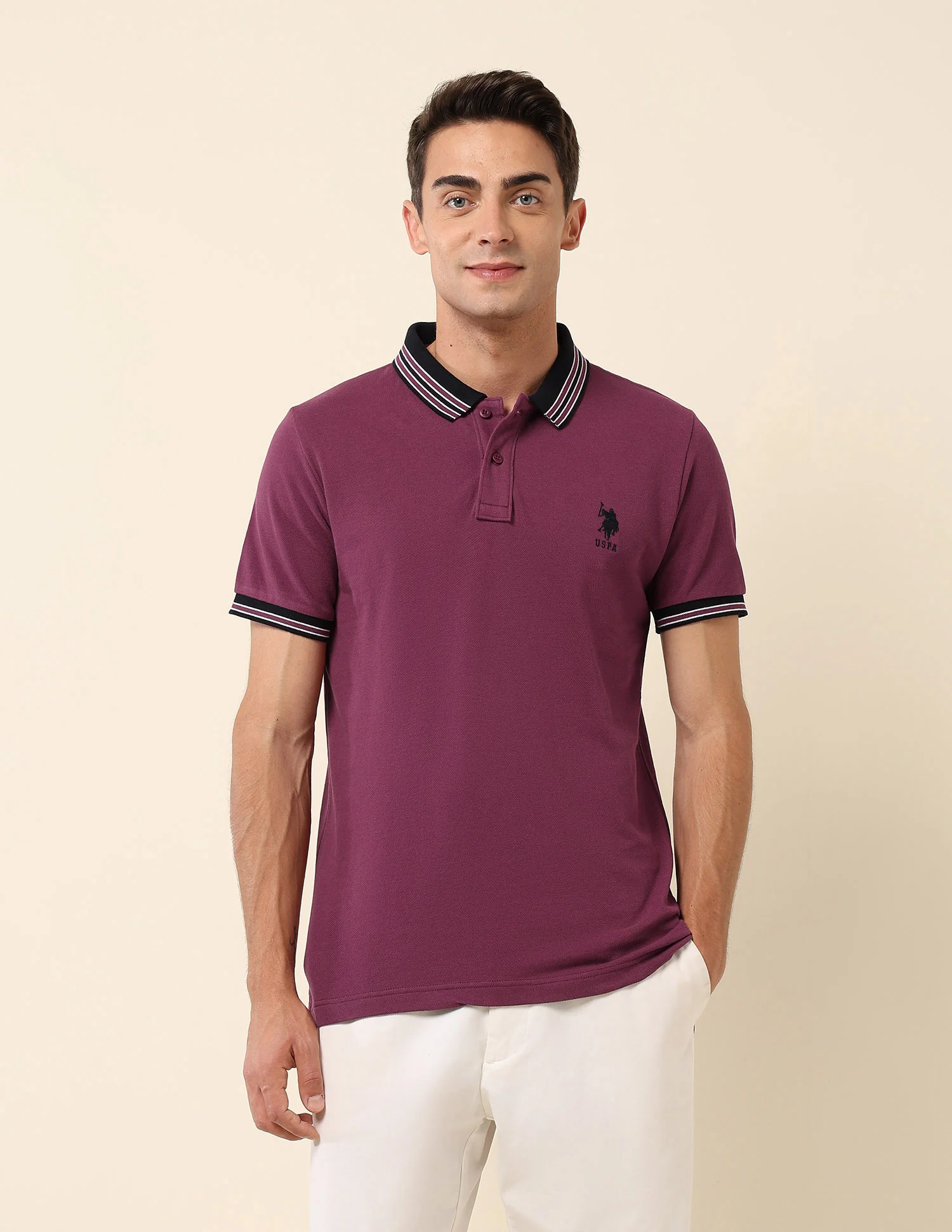 Pure Cotton Slim Fit Polo Shirt - Image 6