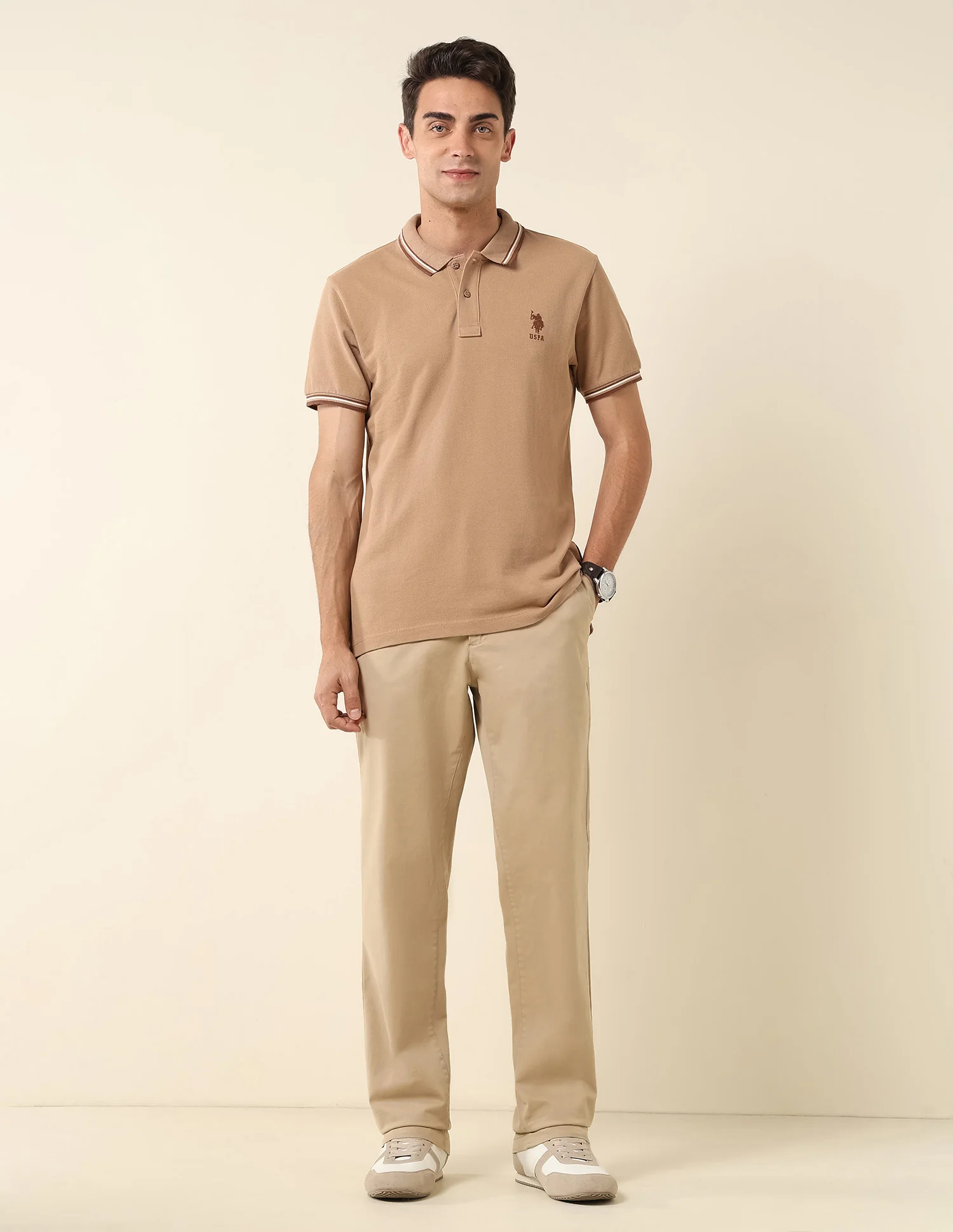 Pure Cotton Slim Fit Polo Shirt - Image 3