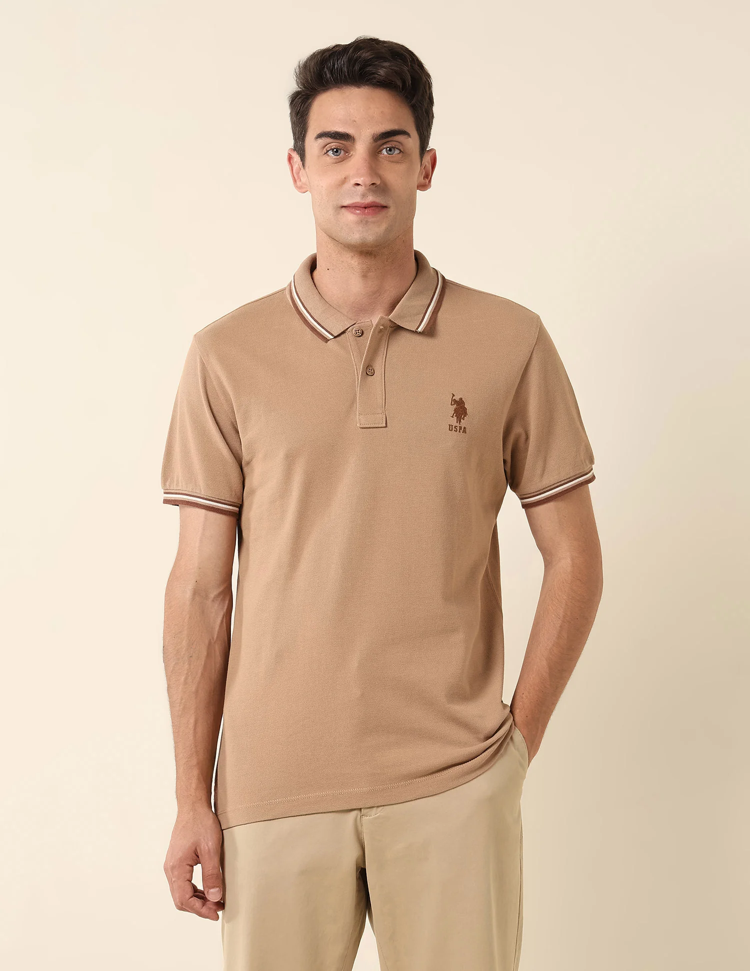 Pure Cotton Slim Fit Polo Shirt - Image 6