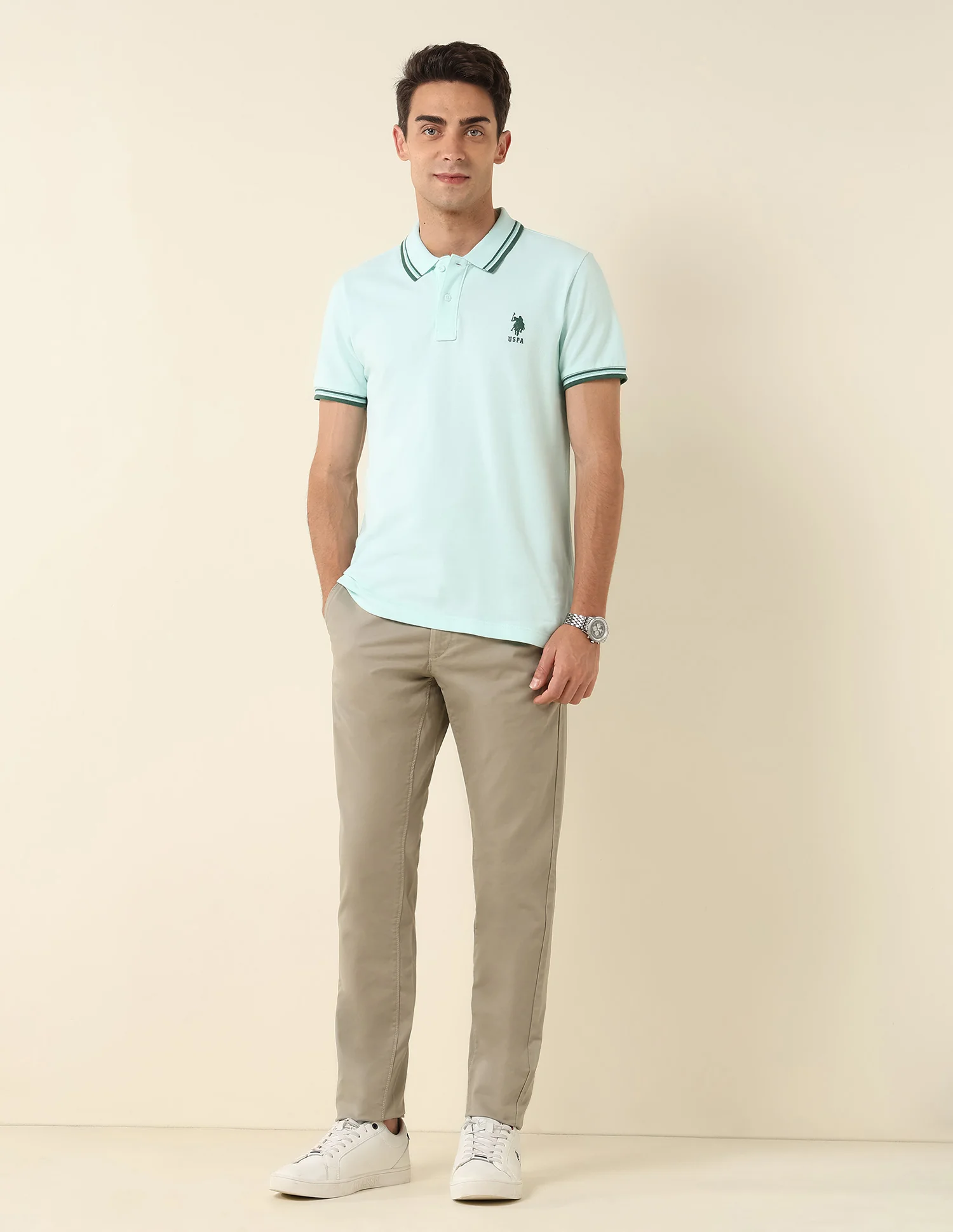 Pure Cotton Slim Fit Polo Shirt - Image 3