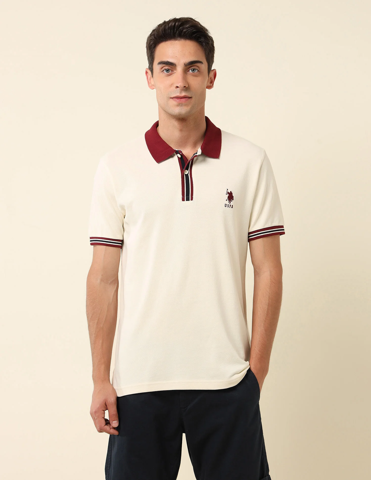 Pure Cotton Slim Fit Polo Shirt - Image 6