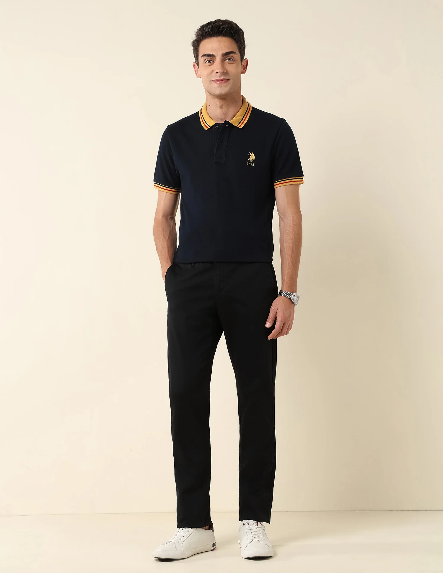 Pure Cotton Slim Fit Polo Shirt - Image 3