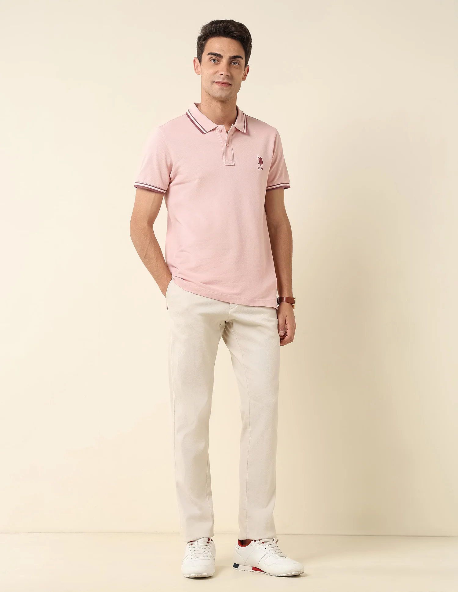 Pure Cotton Slim Fit Polo Shirt - Image 3