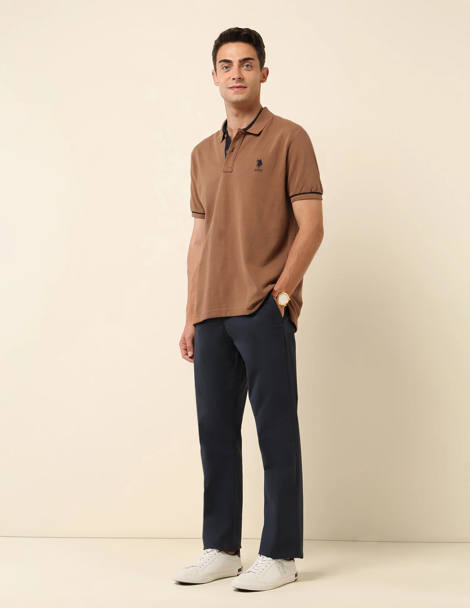 Pure Cotton Slim Fit Polo Shirt - Image 3