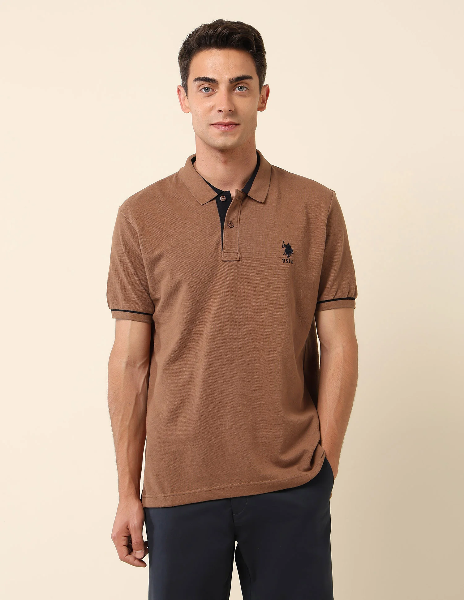 Pure Cotton Slim Fit Polo Shirt - Image 6