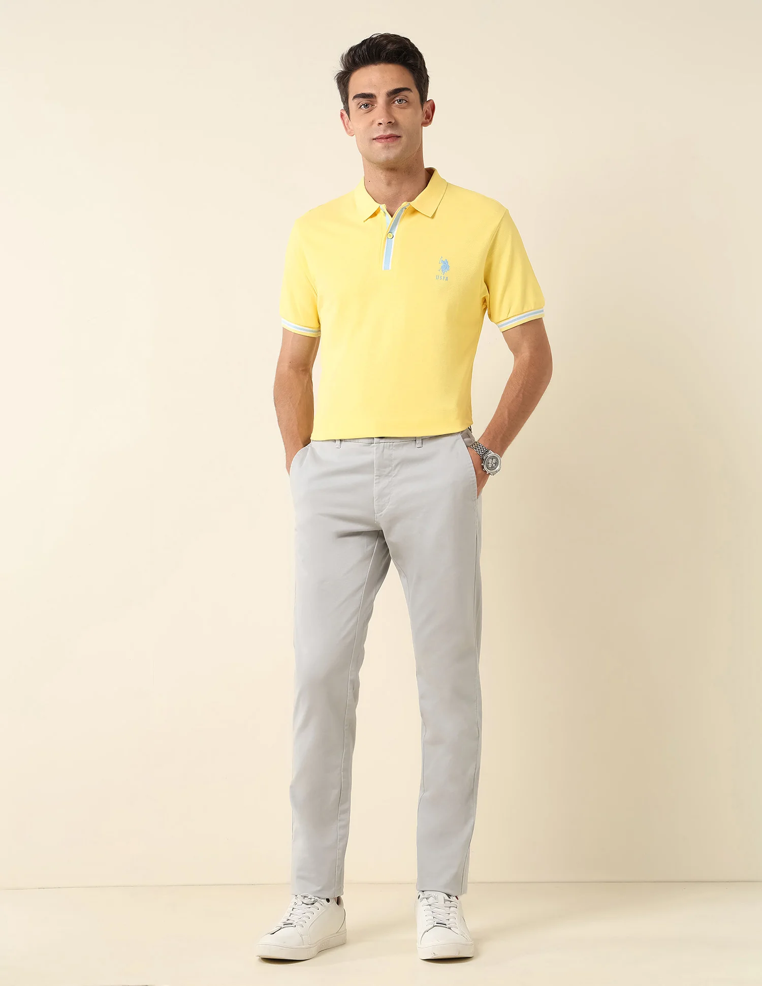 Pure Cotton Slim Fit Polo Shirt - Image 3