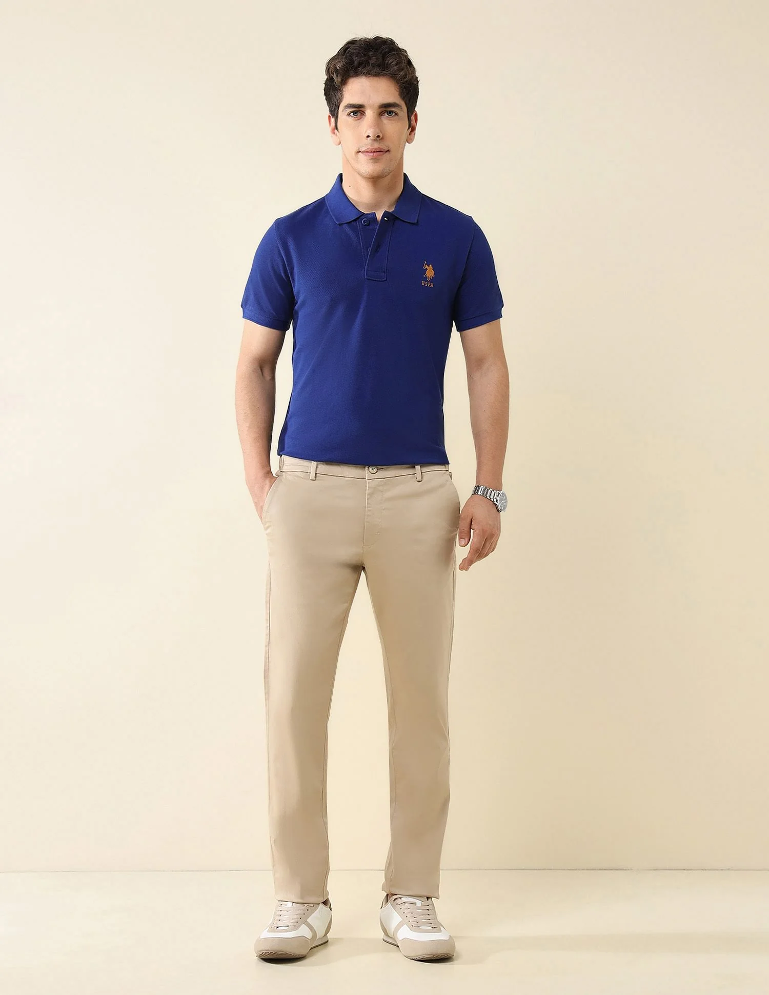 Pure Cotton Slim Fit Polo Shirt - Image 3