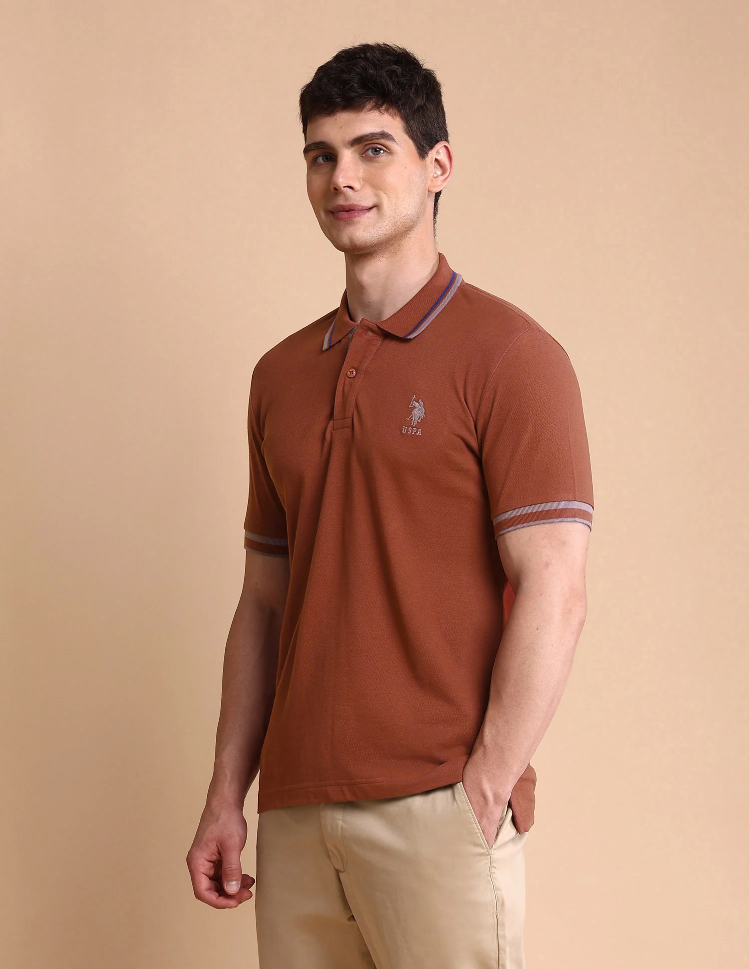 Pure Cotton Slim Fit Polo Shirt - Image 4