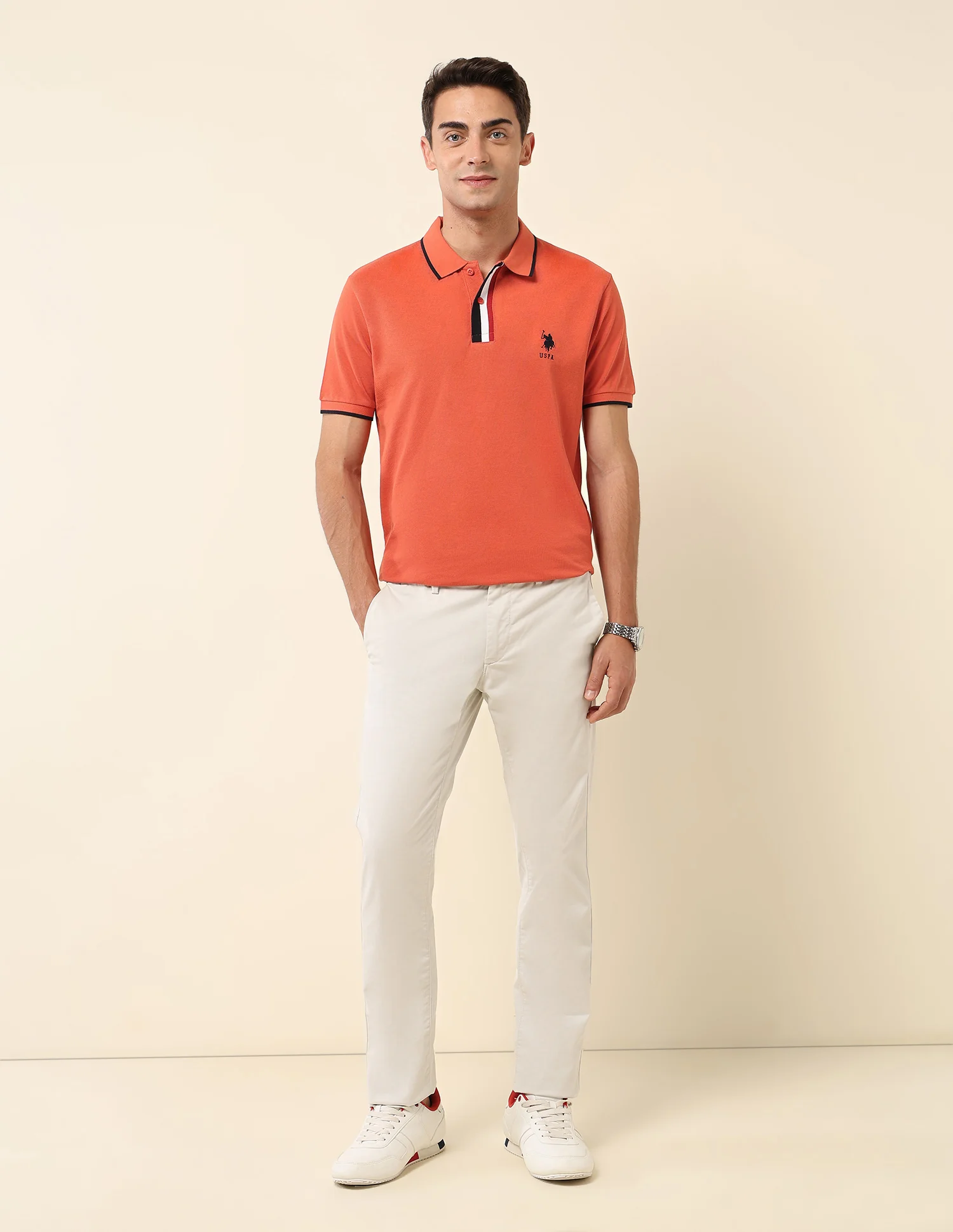 Pure Cotton Slim Fit Polo Shirt - Image 3