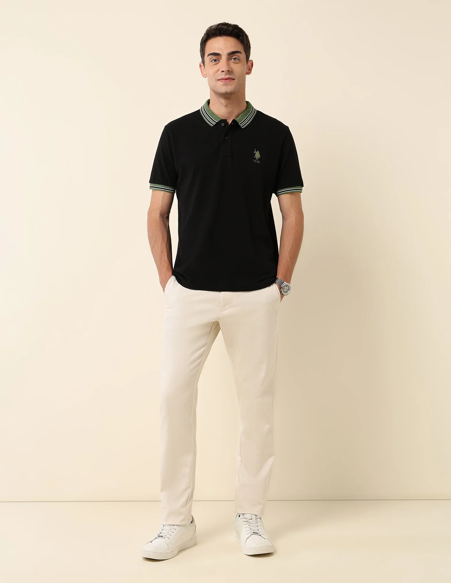 Pure Cotton Slim Fit Polo Shirt - Image 3