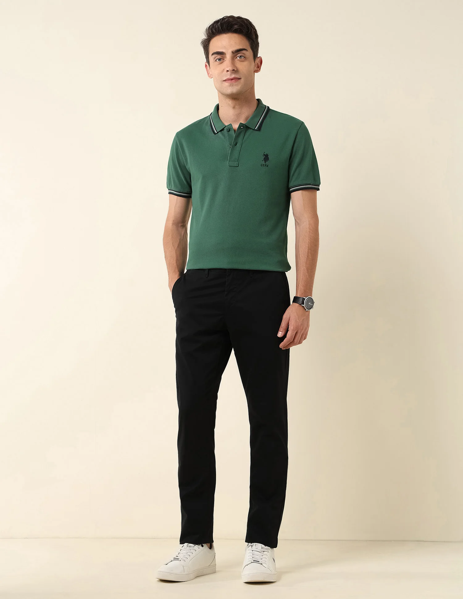 Pure Cotton Slim Fit Polo Shirt - Image 3