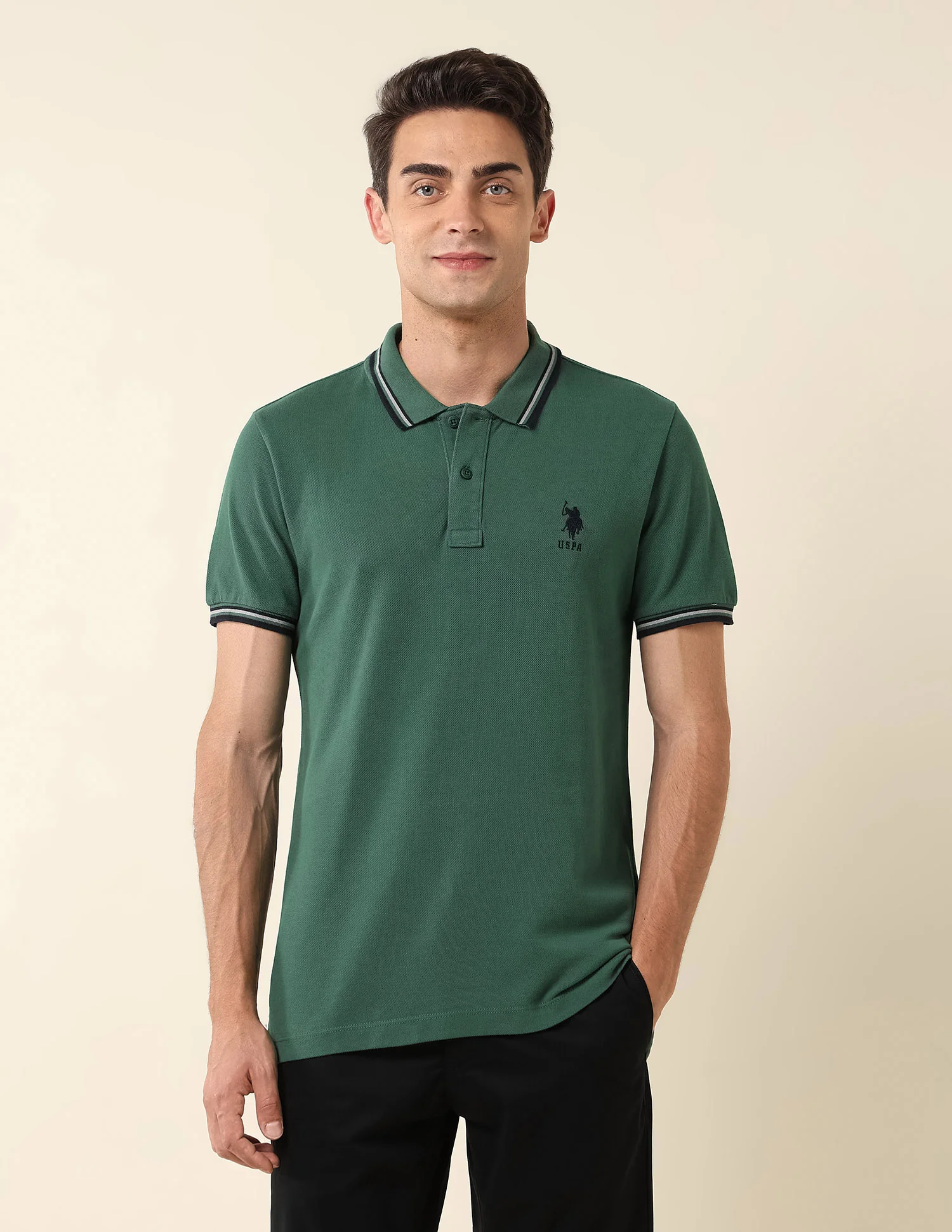 Pure Cotton Slim Fit Polo Shirt - Image 6