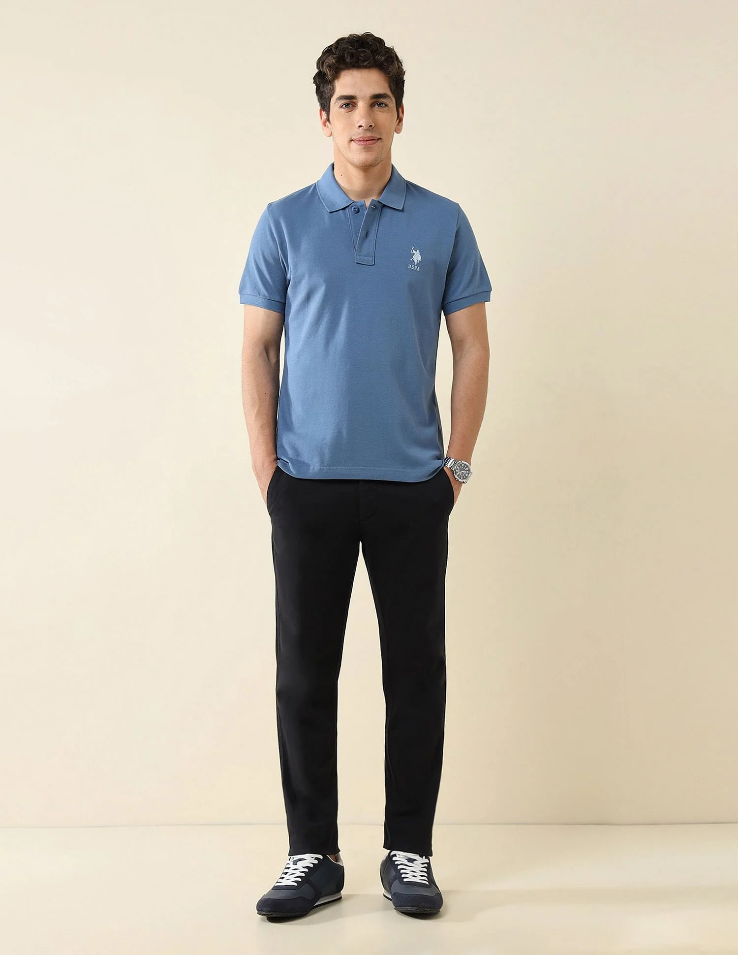 Pure Cotton Slim Fit Polo Shirt - Image 3