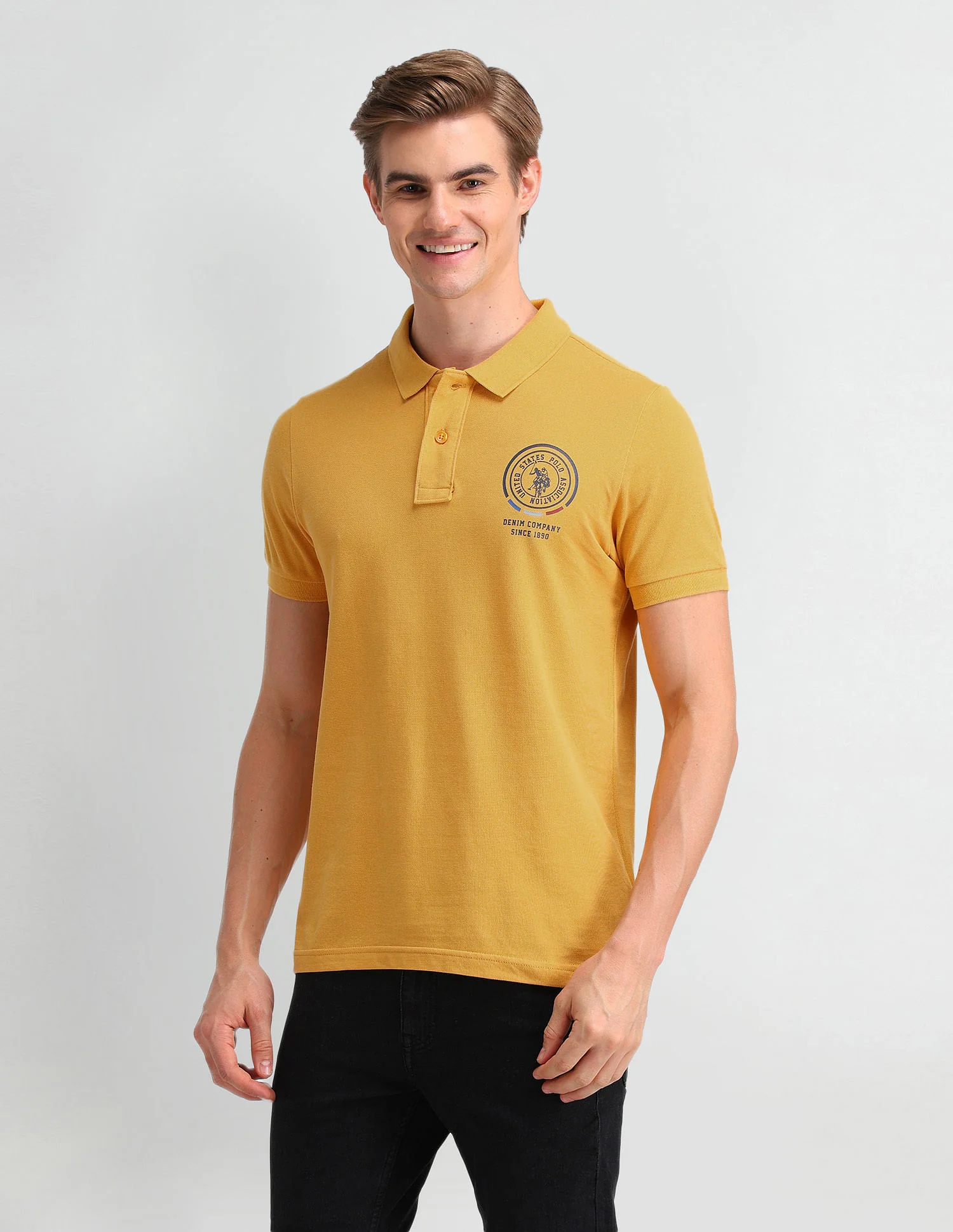 Pure Cotton Slim Fit Solid Polo Shirt - Image 4
