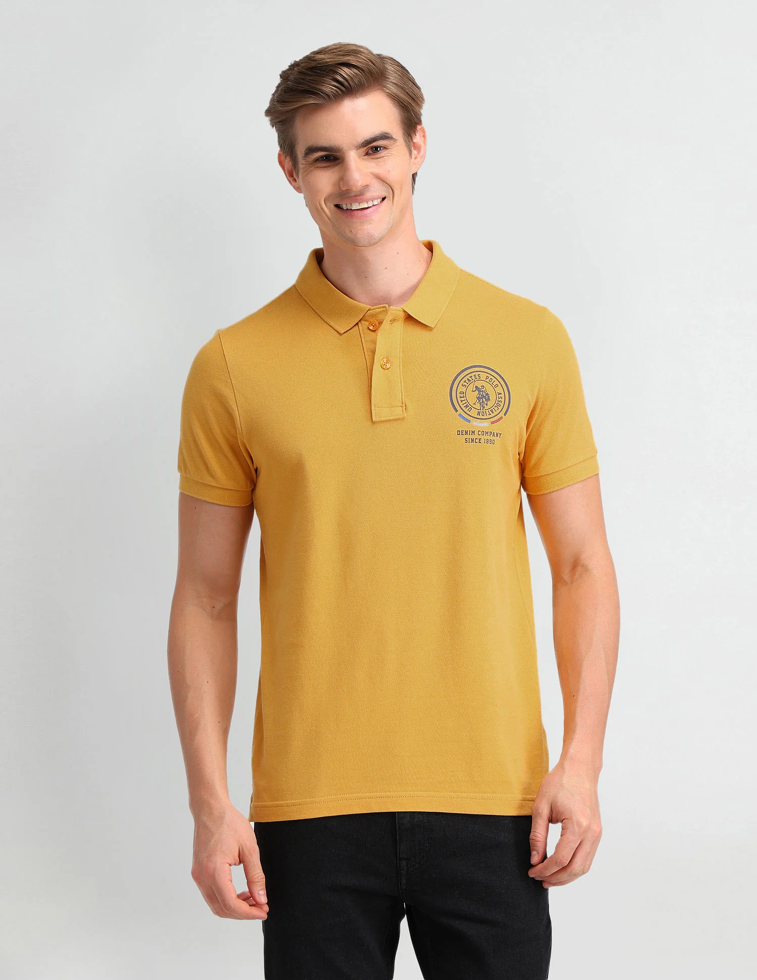 Pure Cotton Slim Fit Solid Polo Shirt - Image 6