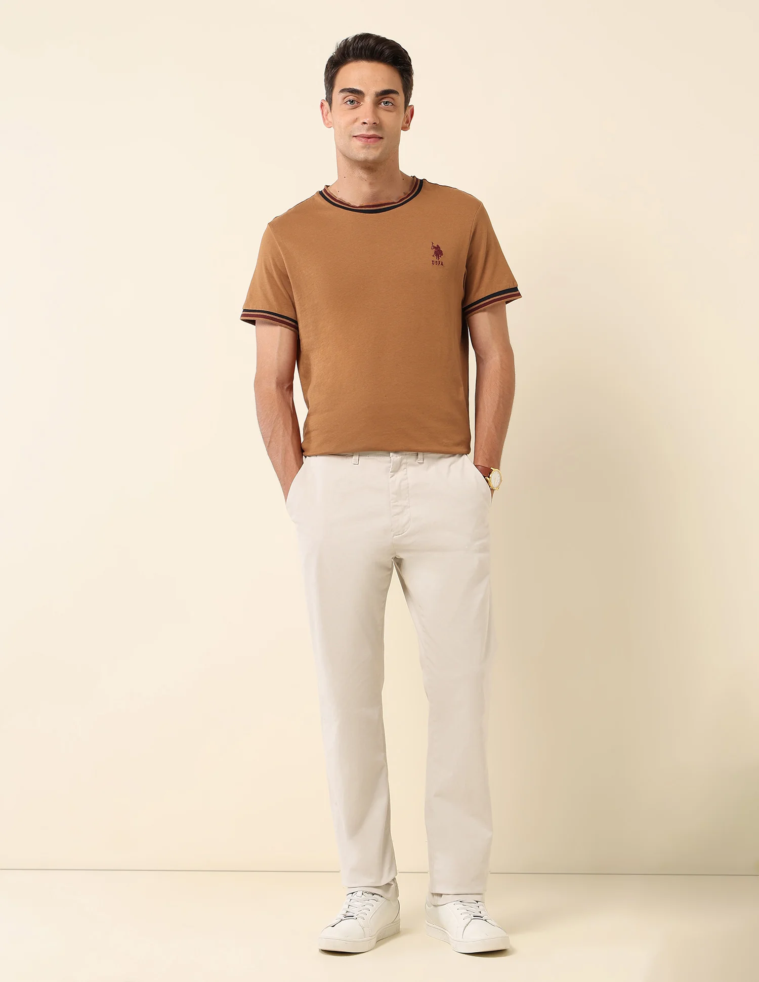Pure Cotton Slim Fit T- Shirt - Image 3