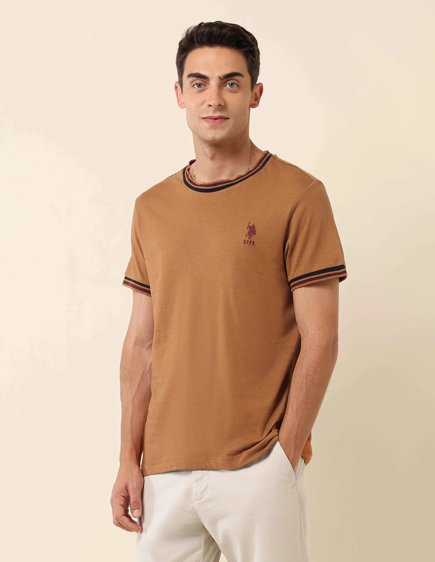 Pure Cotton Slim Fit T- Shirt - Image 4