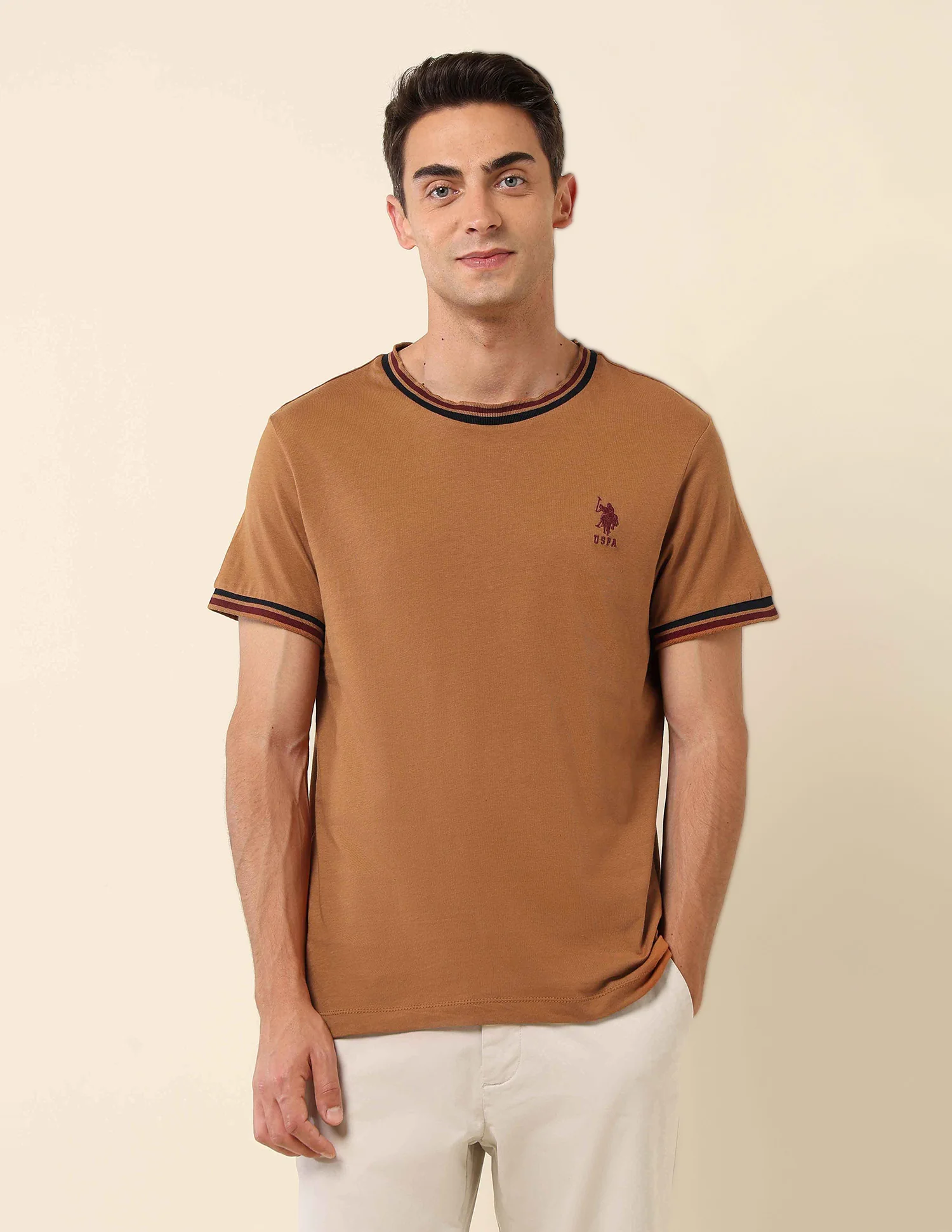 Pure Cotton Slim Fit T- Shirt - Image 6