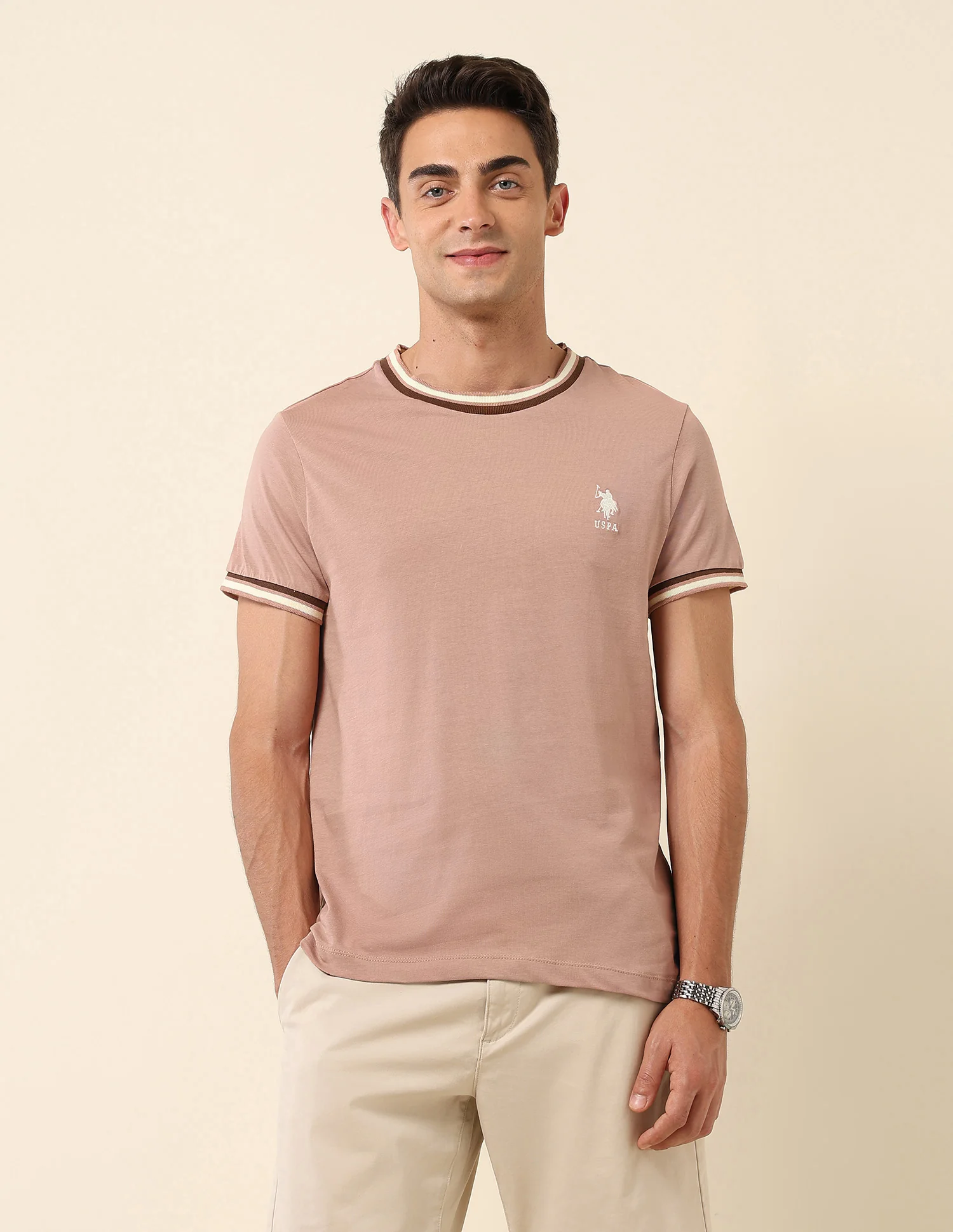 Pure Cotton Slim Fit T- Shirt