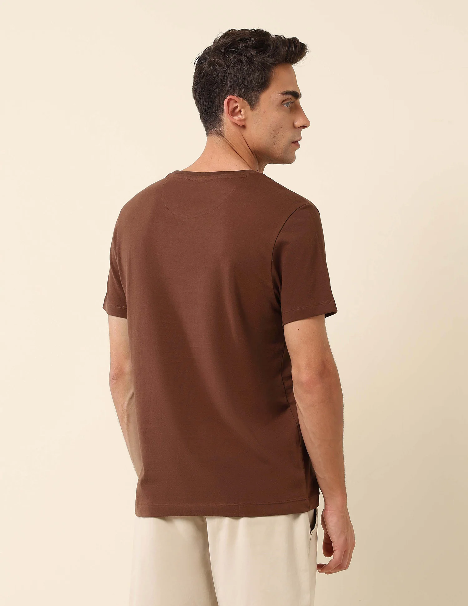 Pure Cotton Slim Fit T- Shirt - Image 5