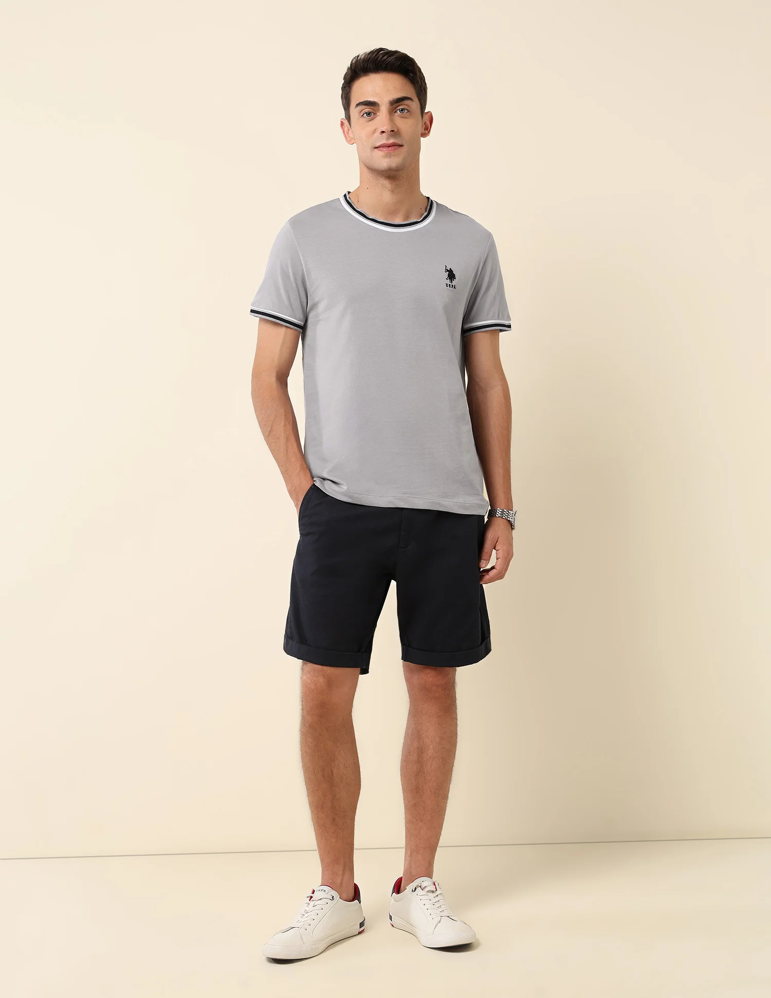 Pure Cotton Slim Fit T- Shirt - Image 3
