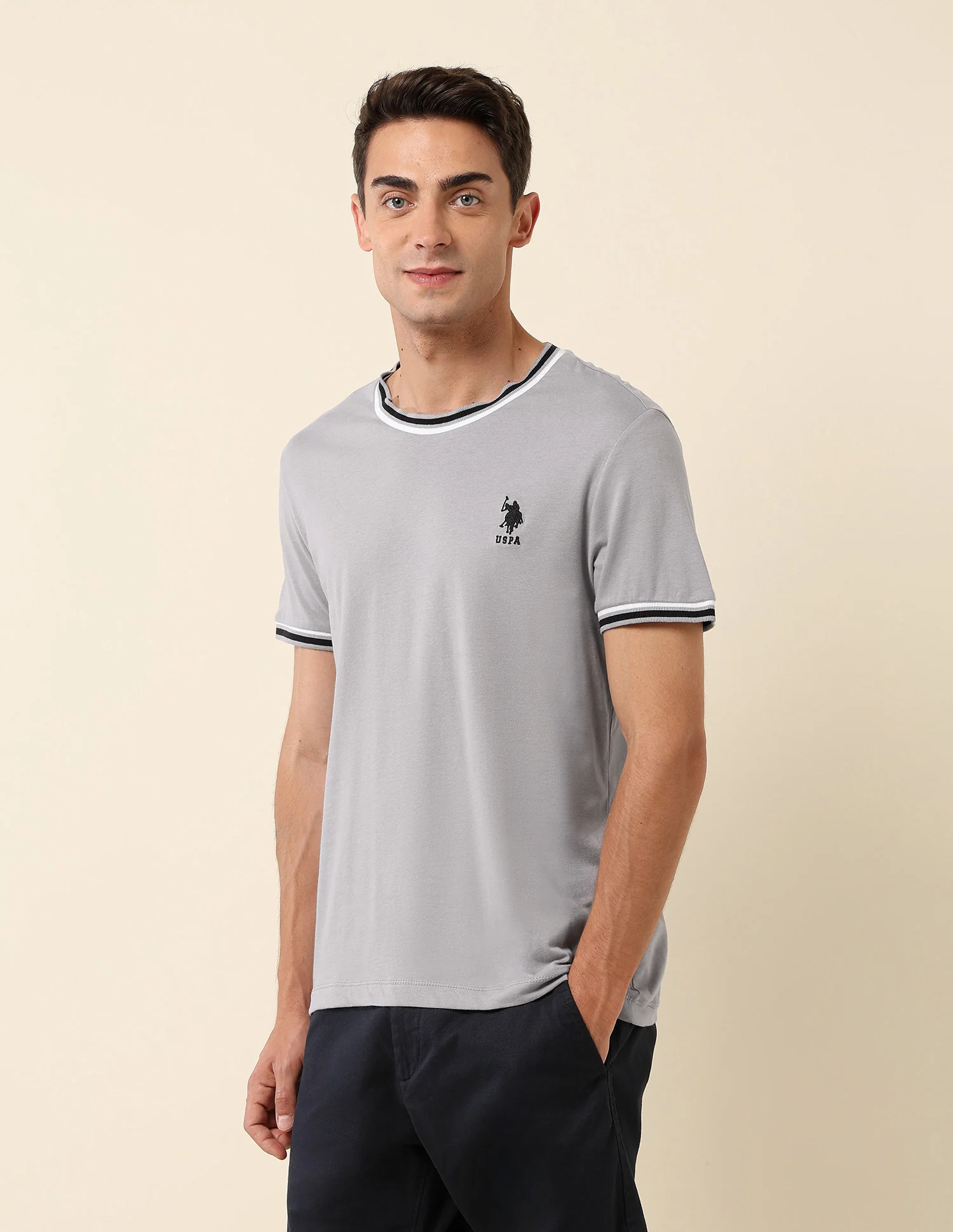 Pure Cotton Slim Fit T- Shirt - Image 4