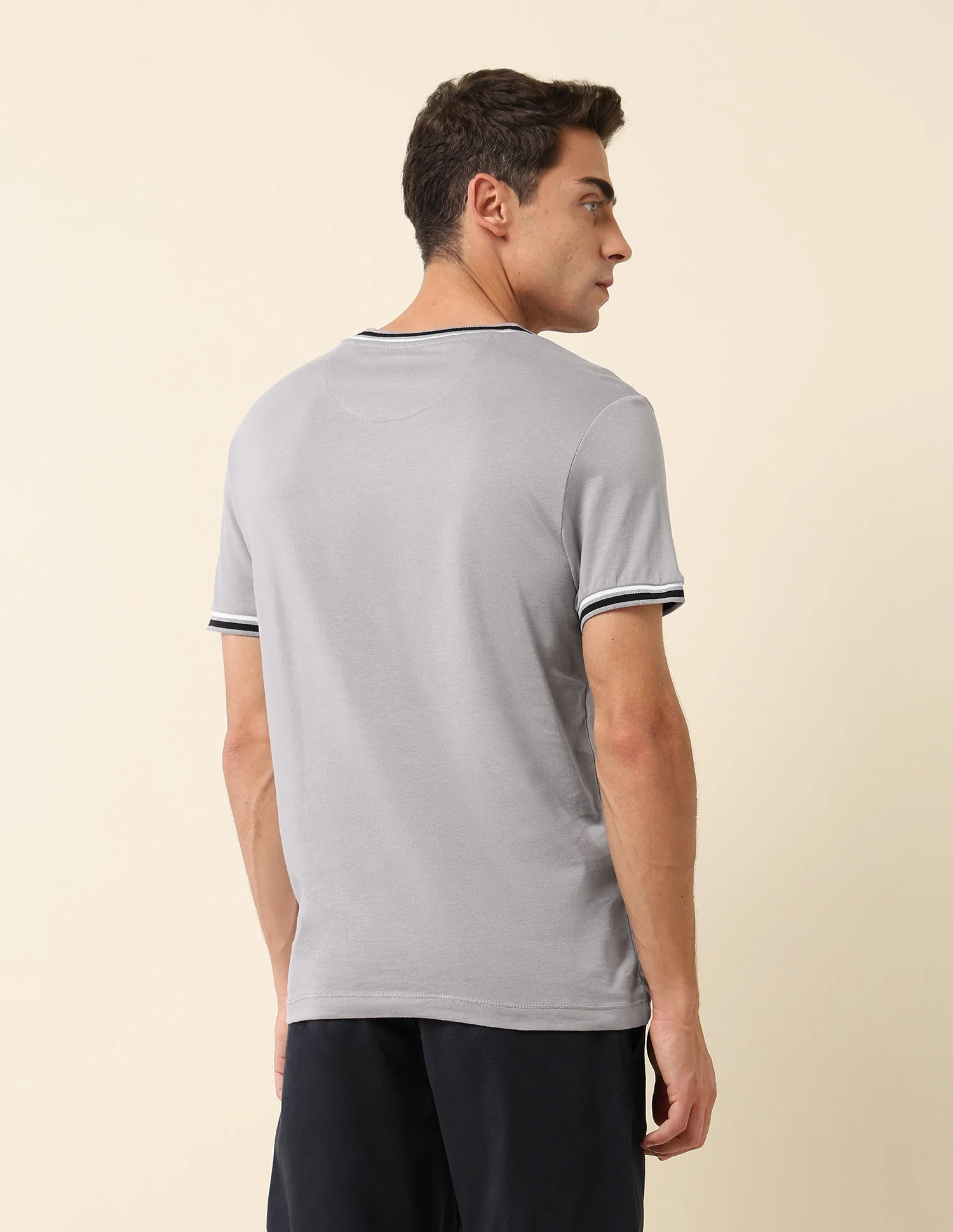 Pure Cotton Slim Fit T- Shirt - Image 5