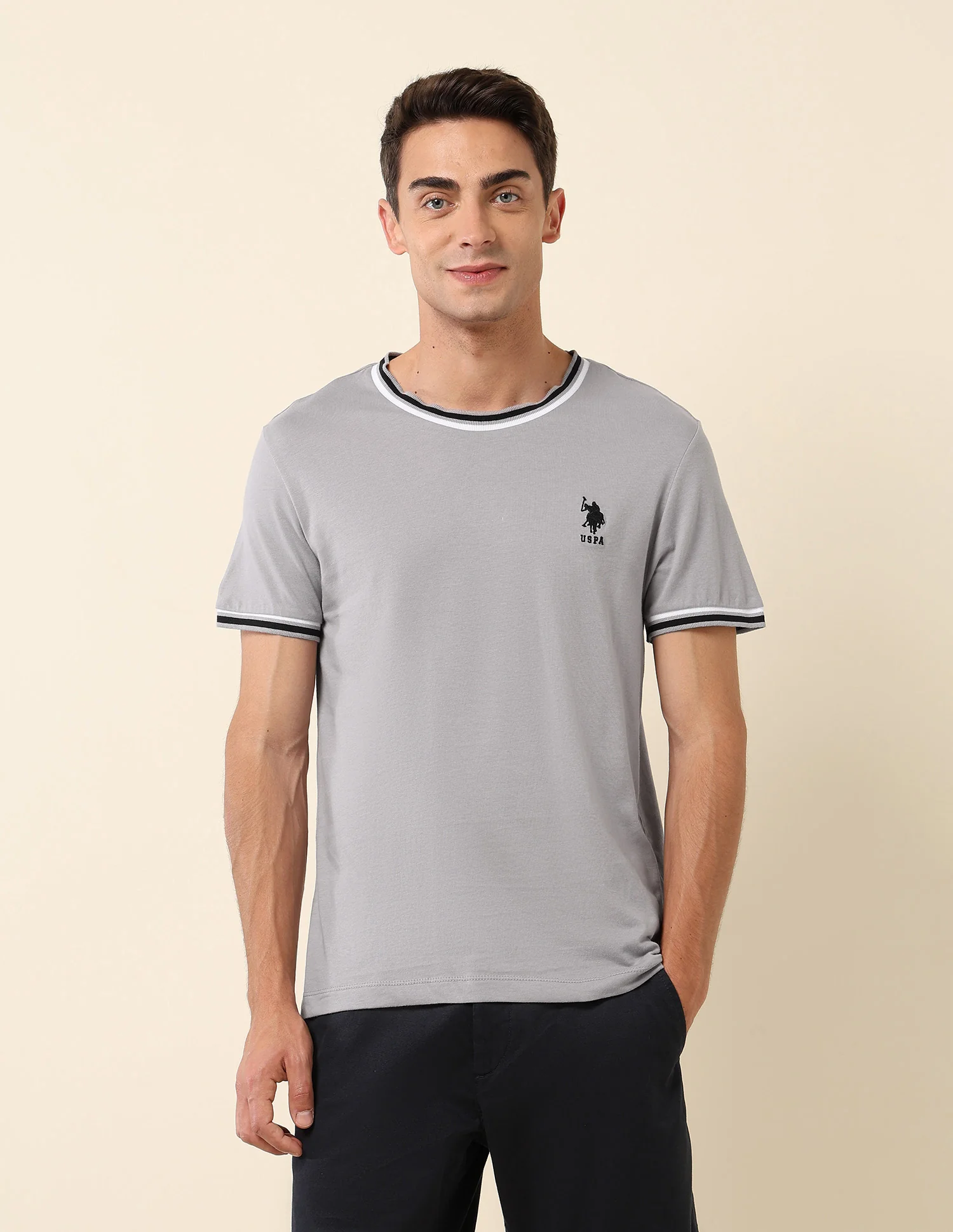 Pure Cotton Slim Fit T- Shirt - Image 6