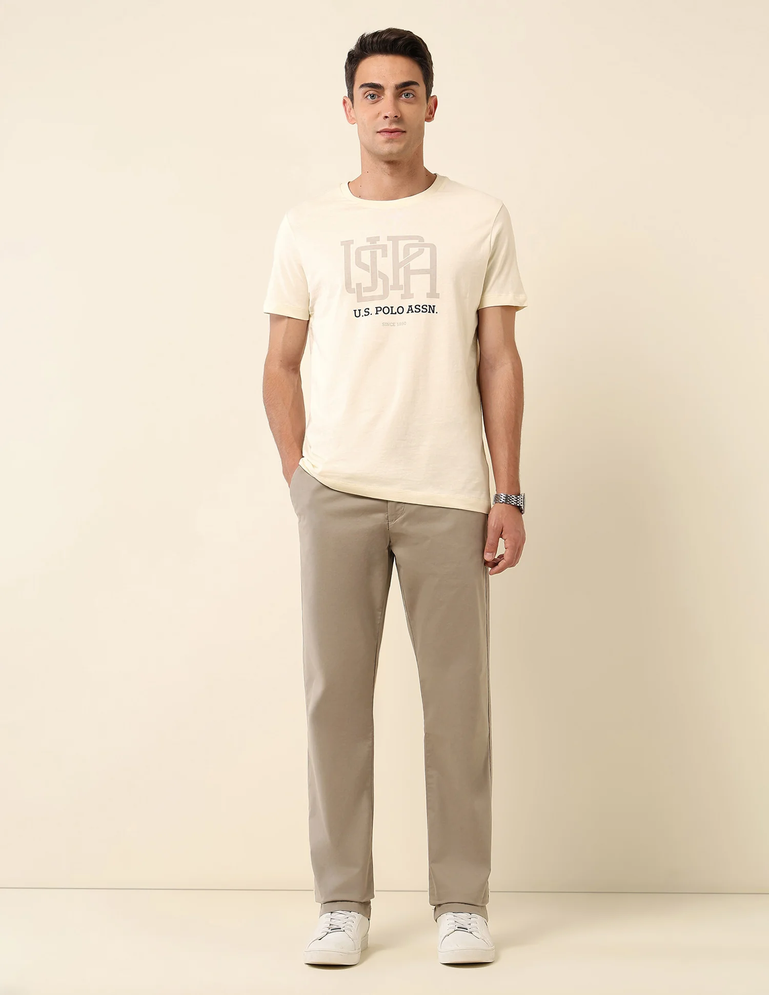 Pure Cotton Slim Fit T- Shirt - Image 3