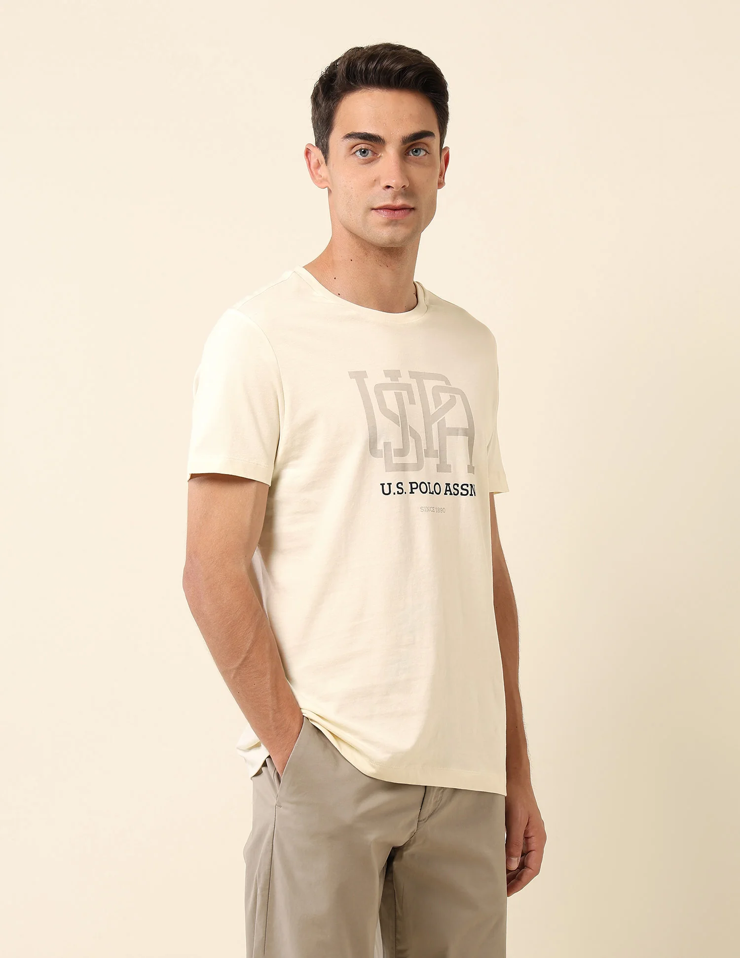 Pure Cotton Slim Fit T- Shirt - Image 4