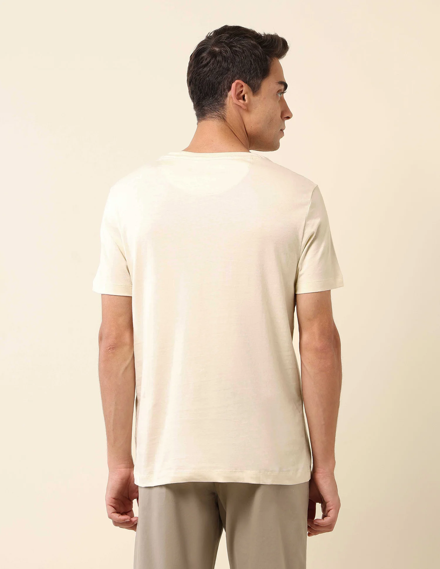 Pure Cotton Slim Fit T- Shirt - Image 5