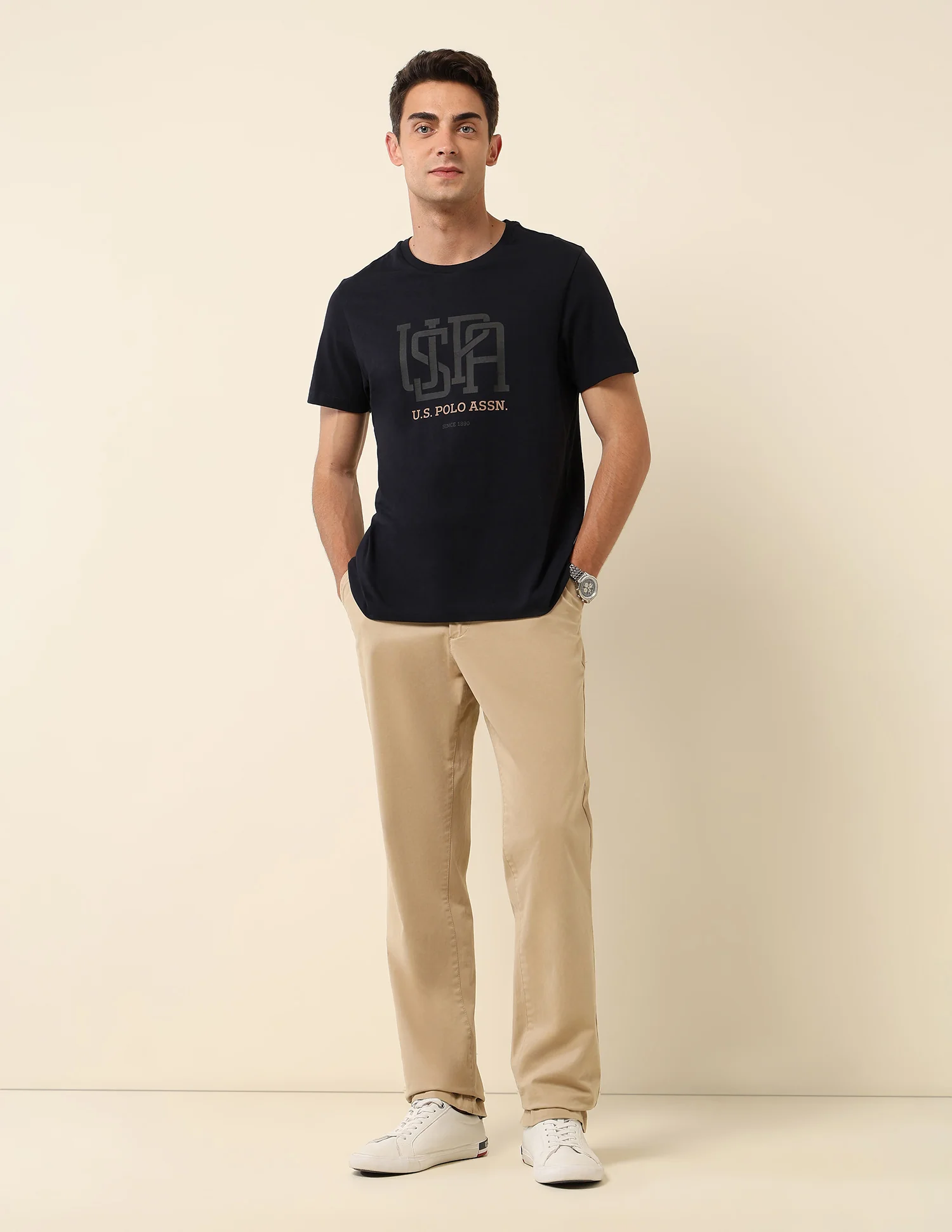 Pure Cotton Slim Fit T- Shirt - Image 3