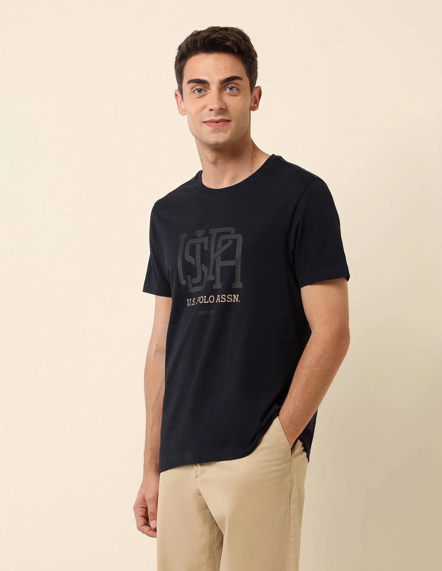 Pure Cotton Slim Fit T- Shirt - Image 4