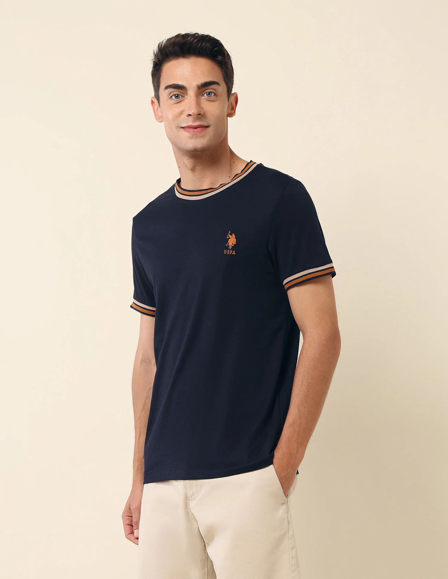 Pure Cotton Slim Fit T- Shirt - Image 4