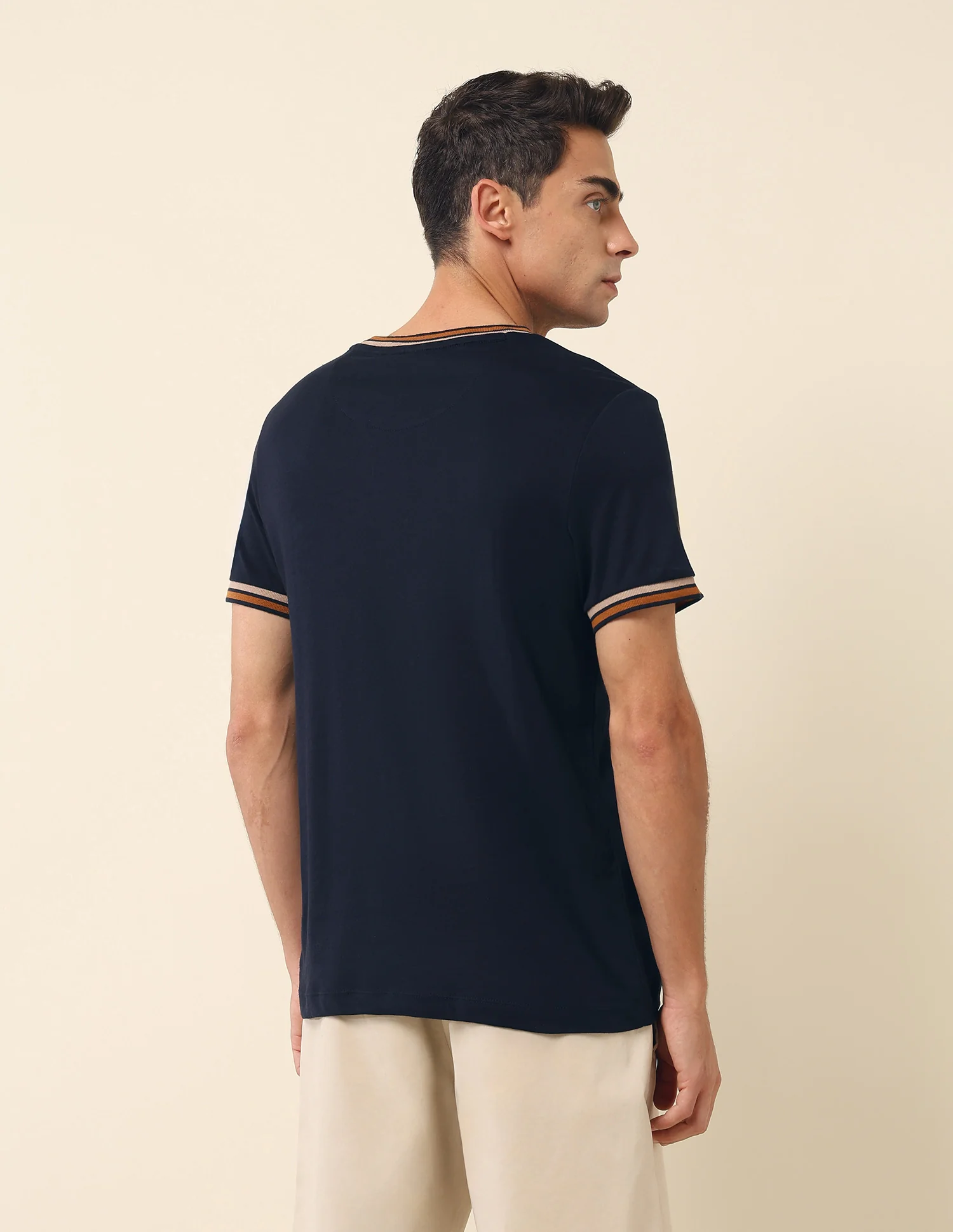 Pure Cotton Slim Fit T- Shirt - Image 5