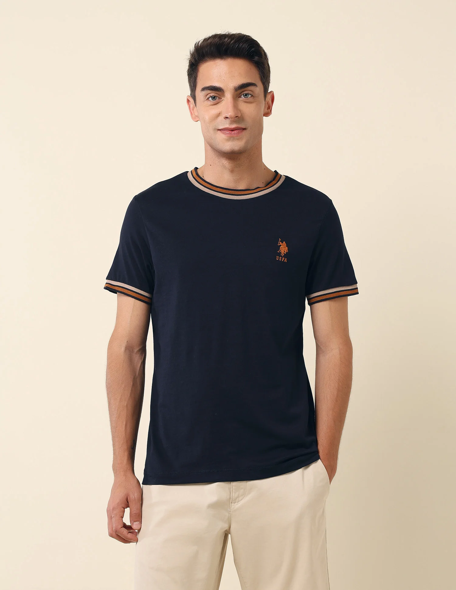 Pure Cotton Slim Fit T- Shirt - Image 6