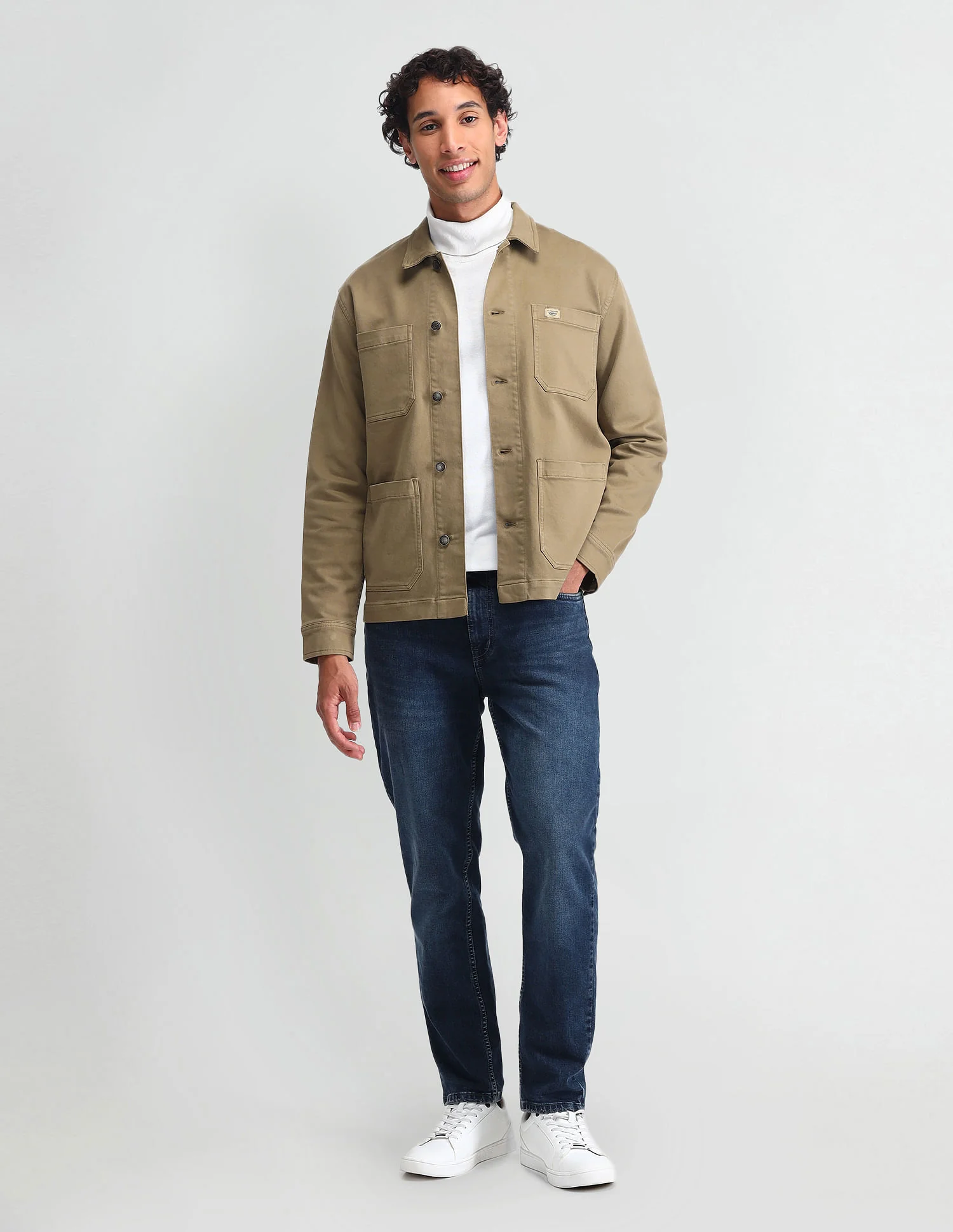Pure Cotton Solid Jacket - Image 3