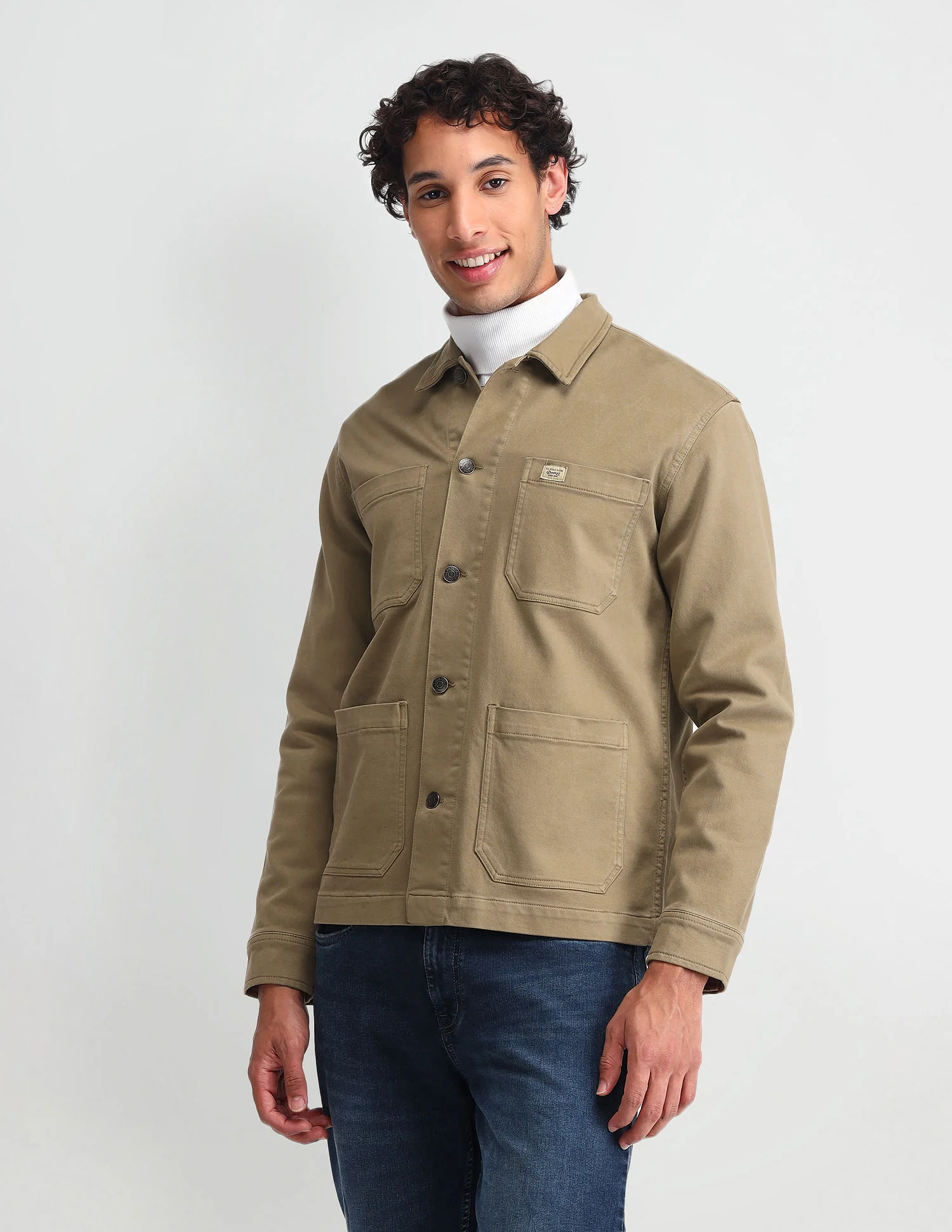 Pure Cotton Solid Jacket - Image 4