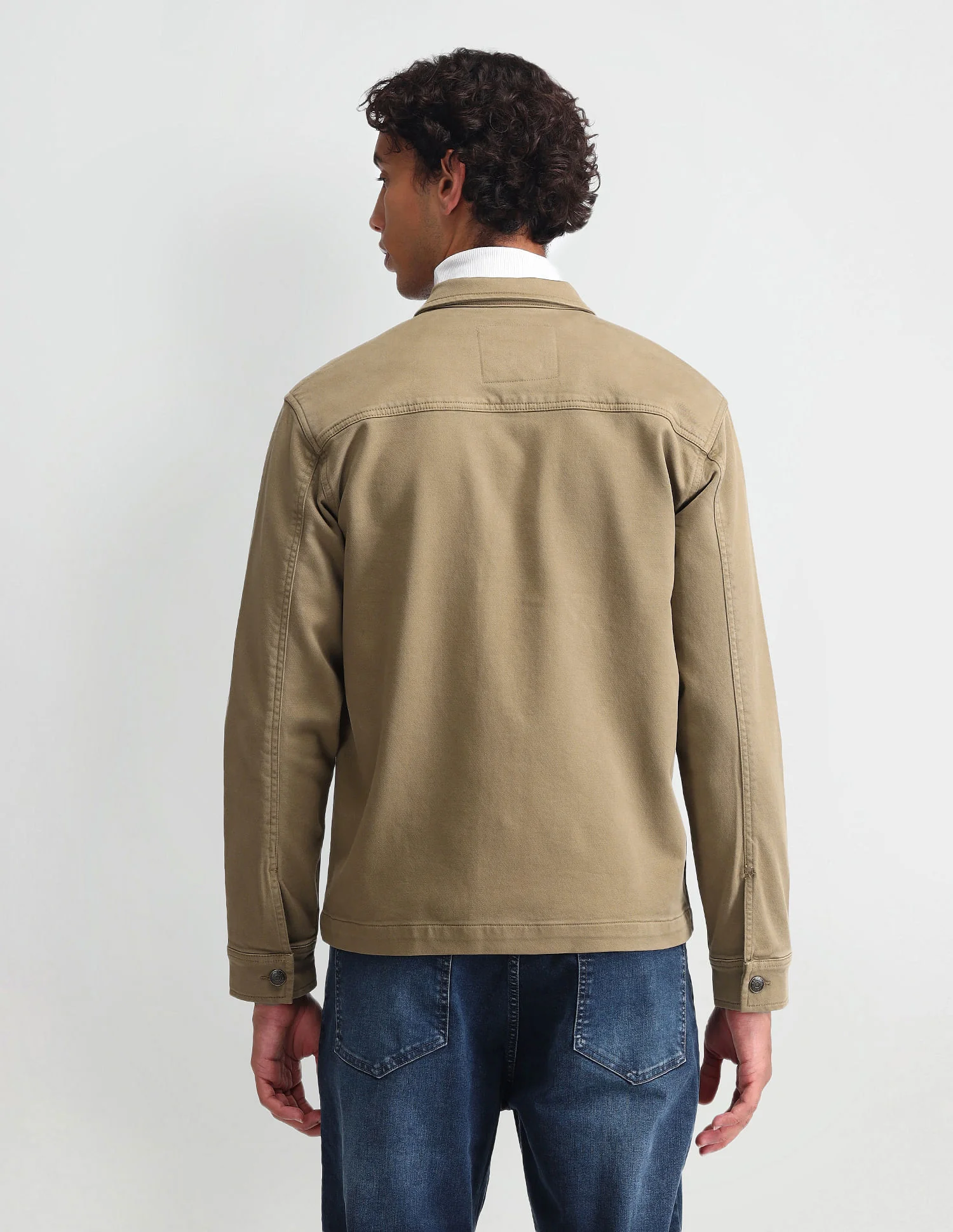 Pure Cotton Solid Jacket - Image 5