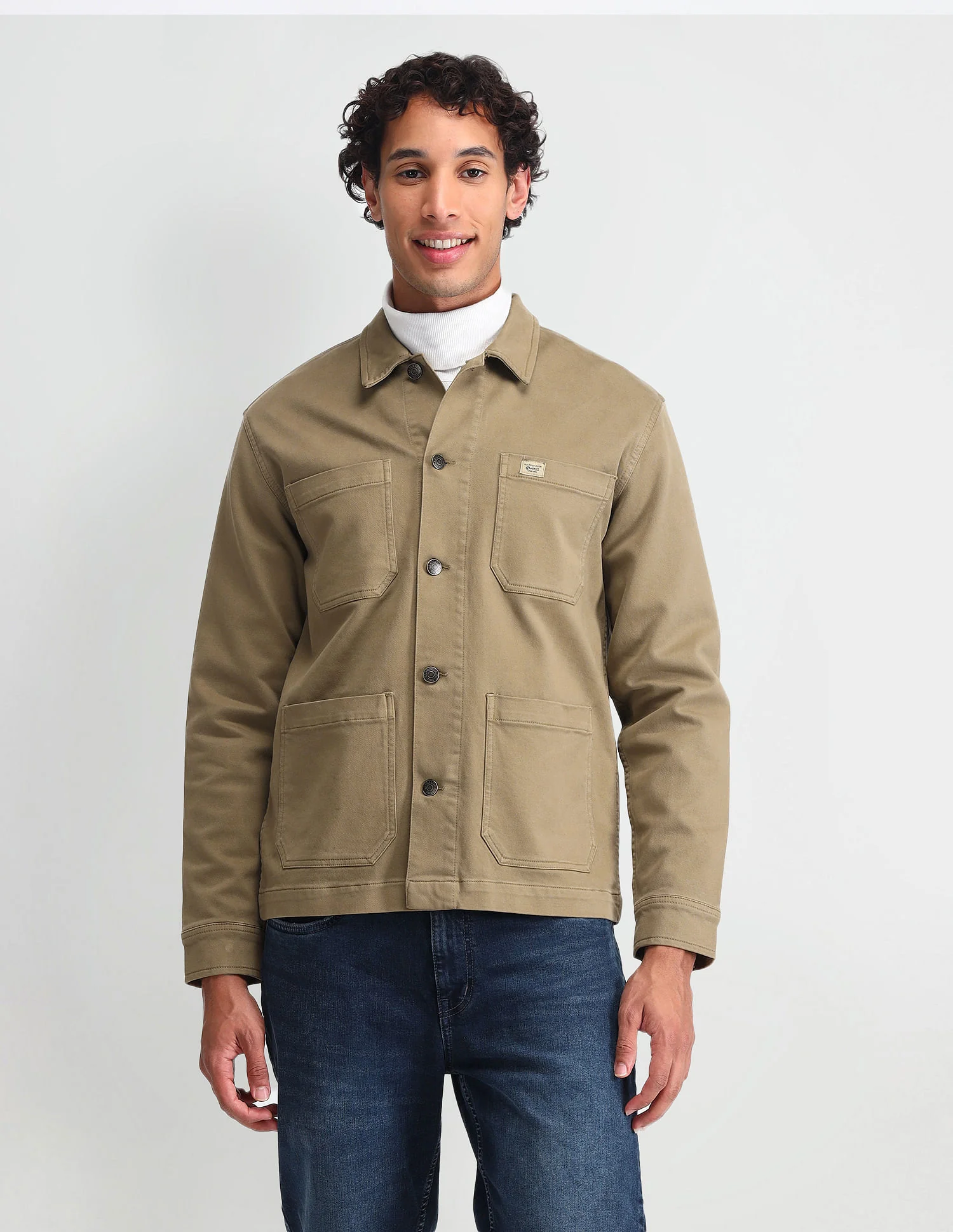 Pure Cotton Solid Jacket - Image 6