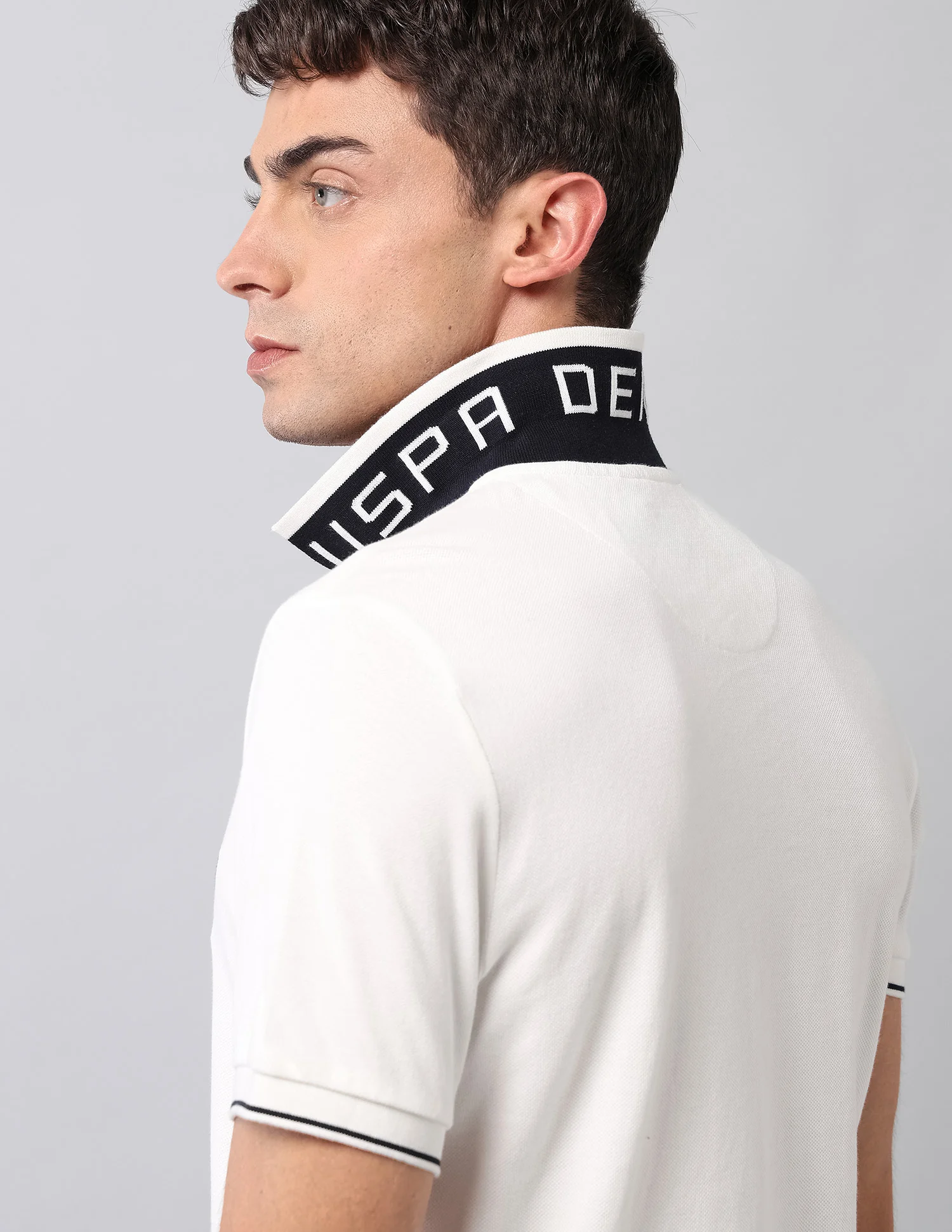 Pure Cotton Solid Polo Shirt - Image 8
